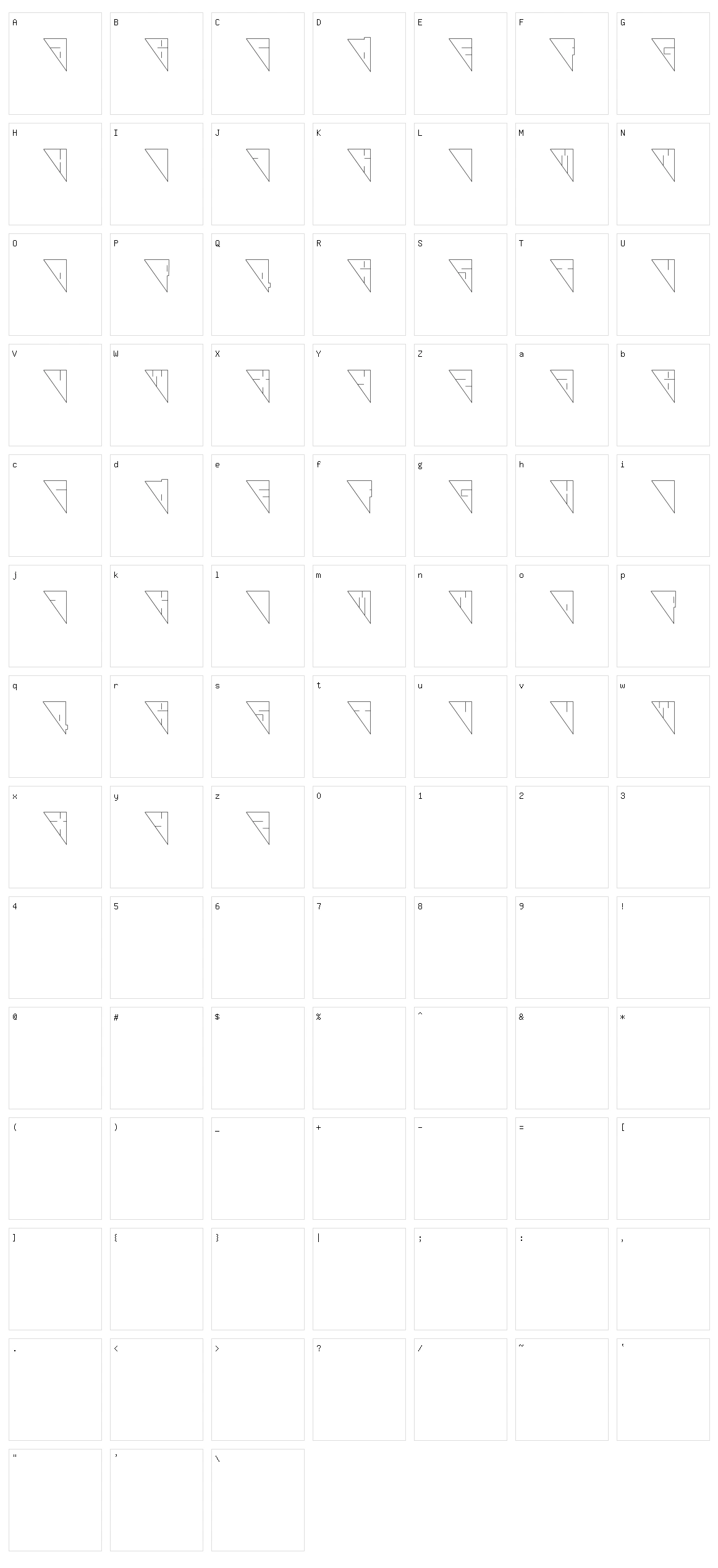 Galaxy Character Set