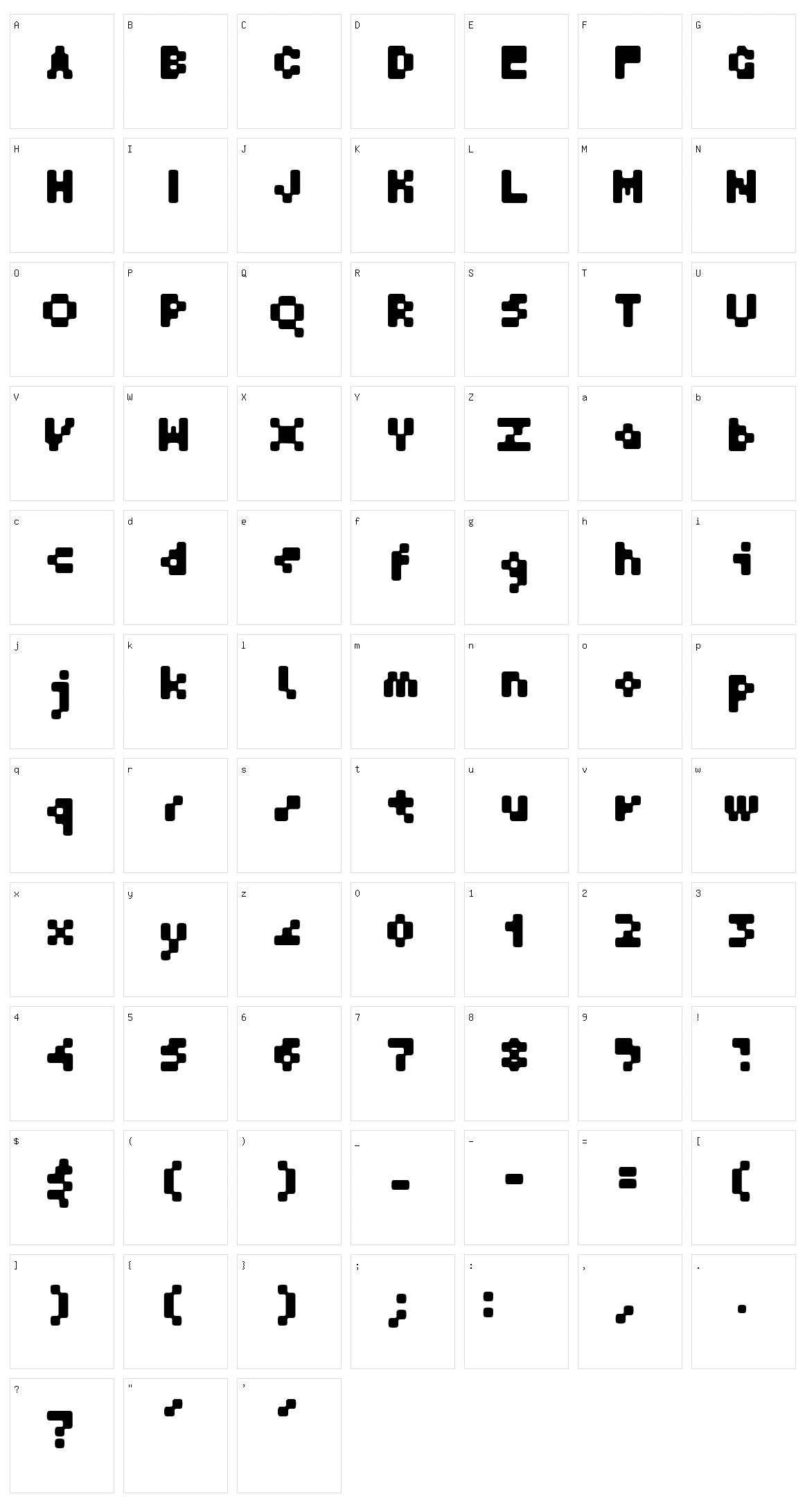 GF Krater Character Set