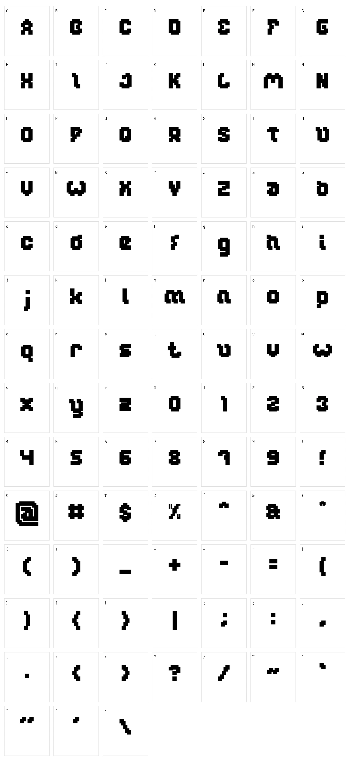 Glitch Character Set