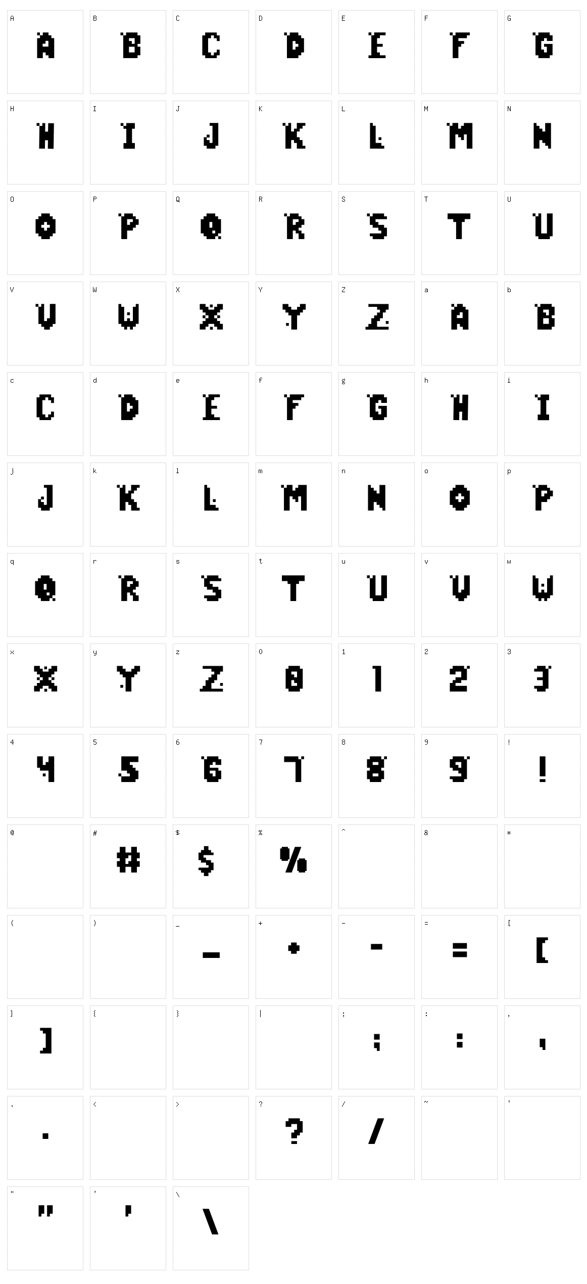 GoBlox Character Set