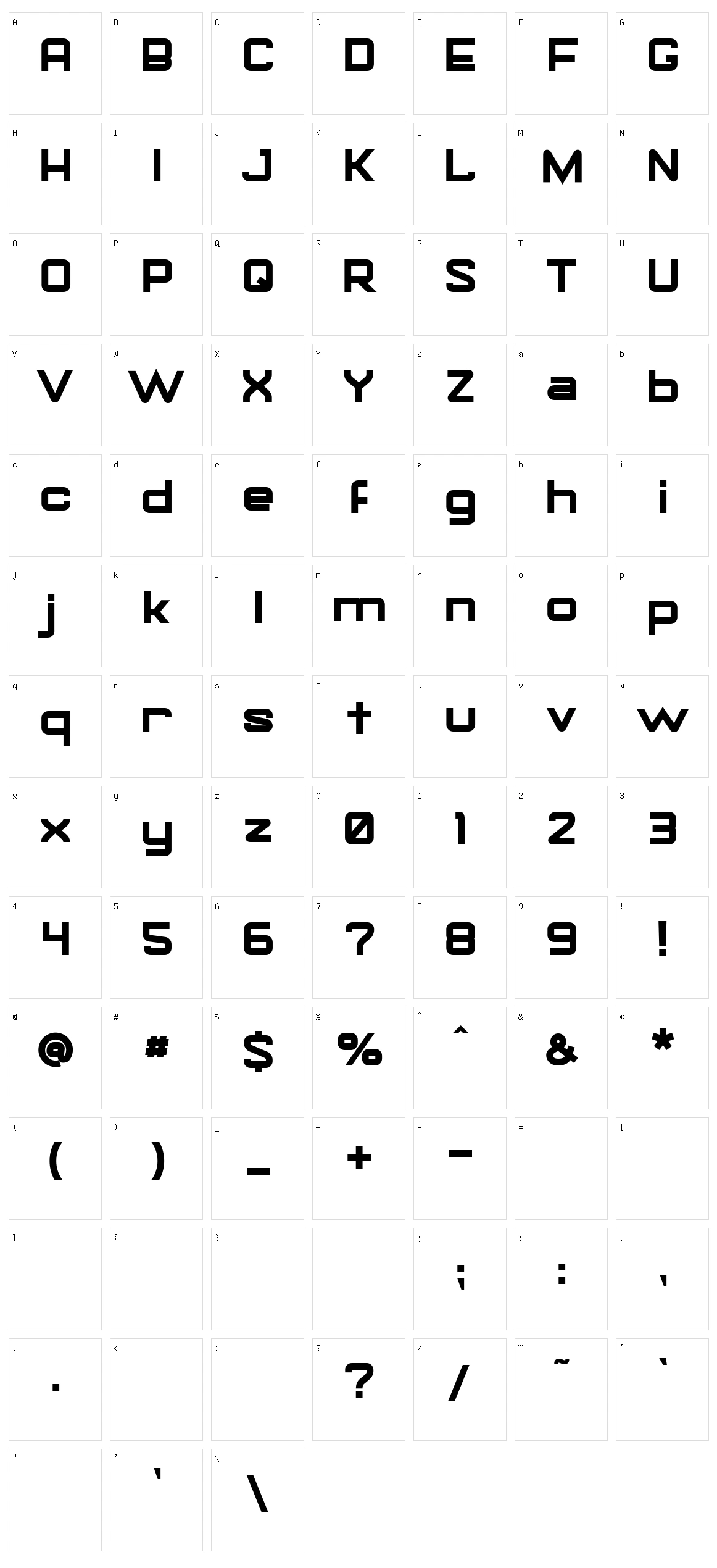 Gorila Character Set