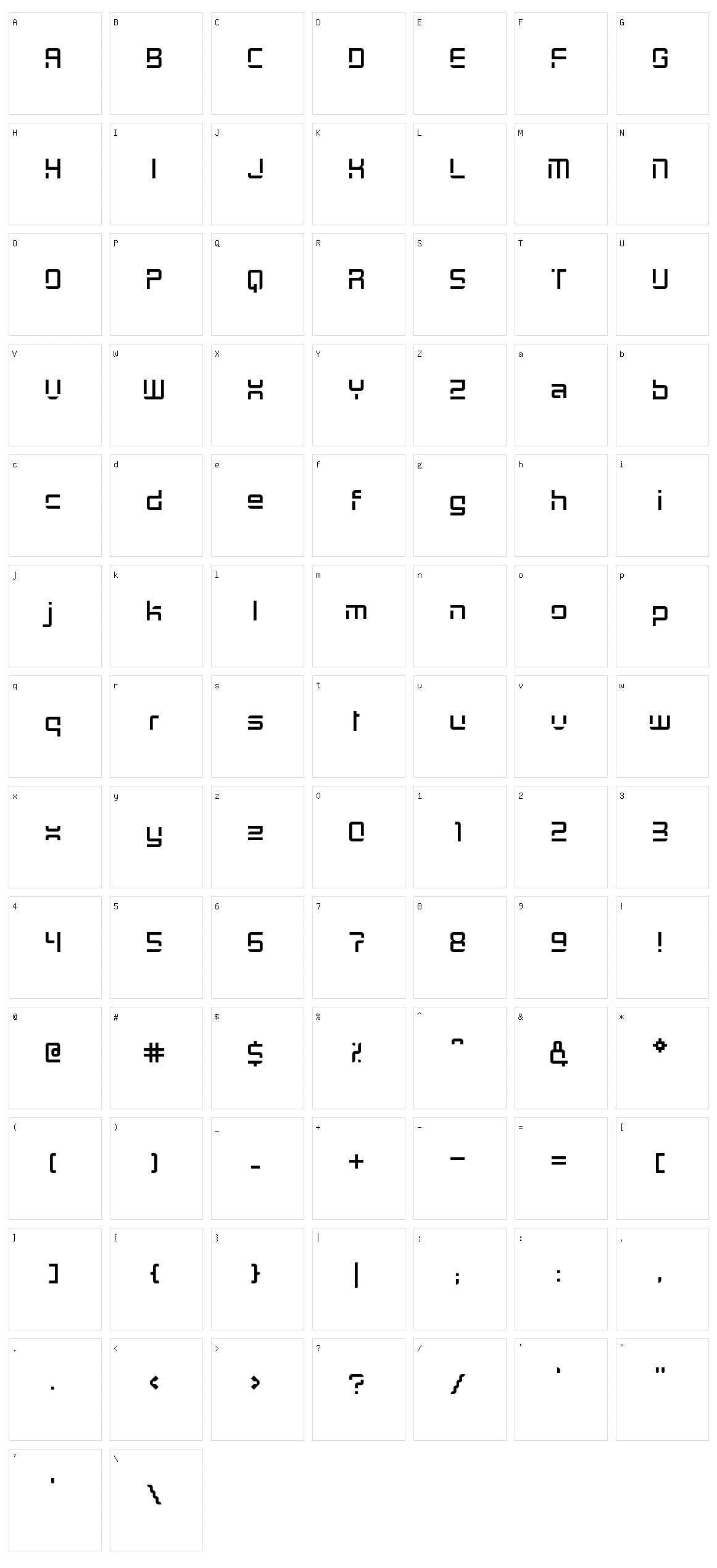 GrayCat Character Set