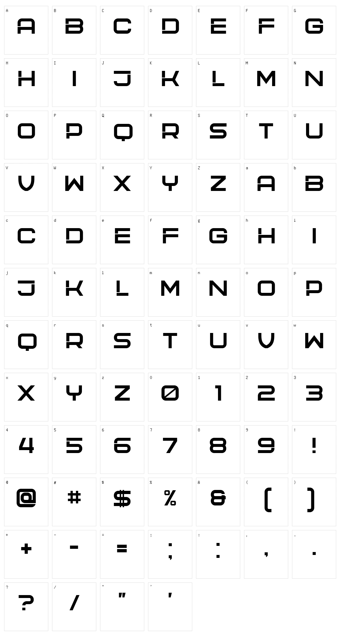 Haine Character Set