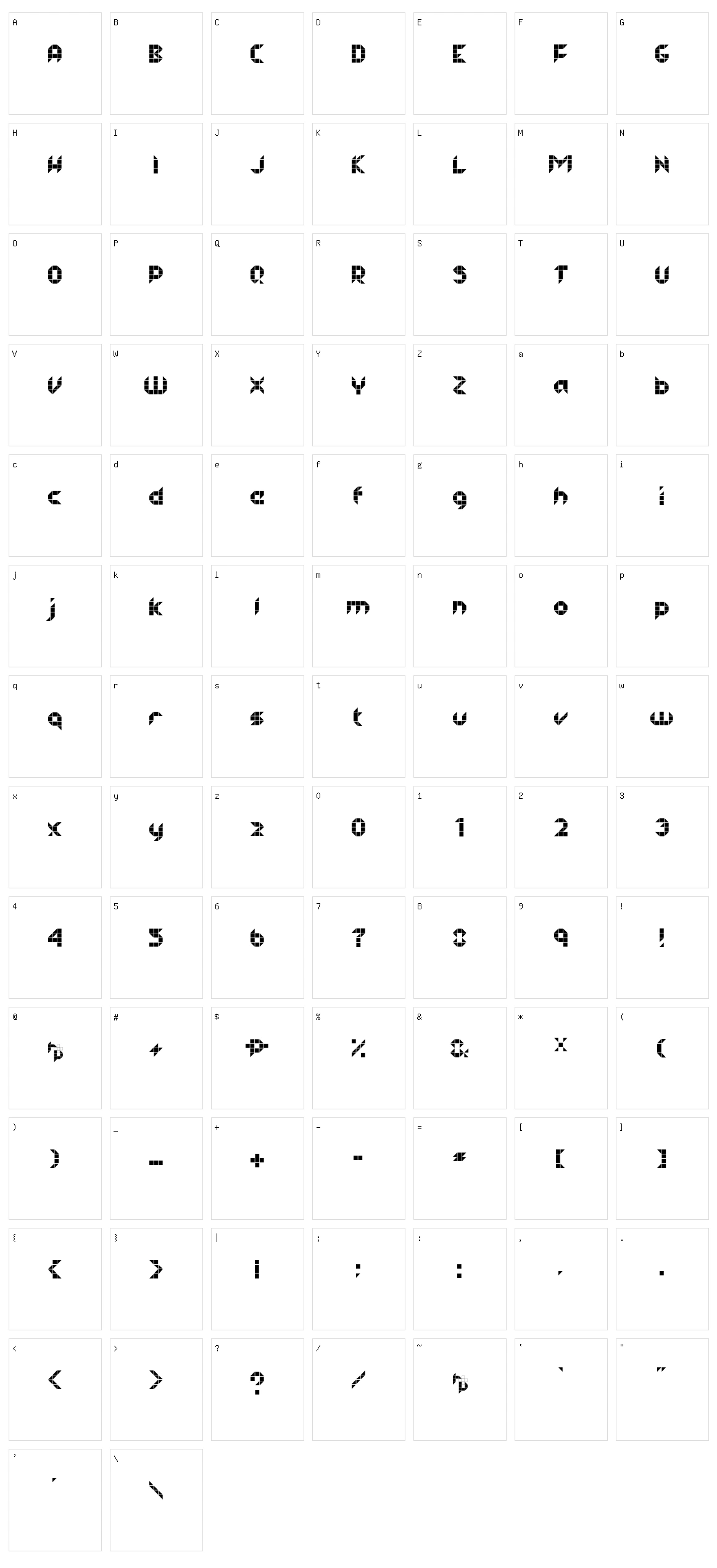 Half Project Logo Character Set