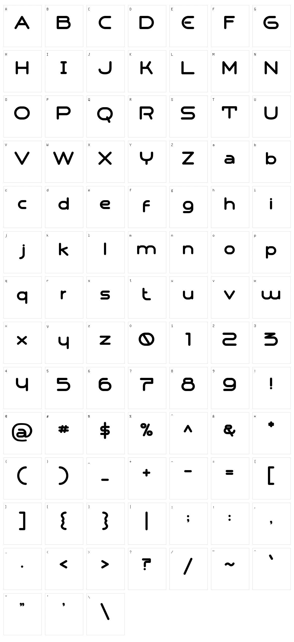 Hazeer Cello Character Set