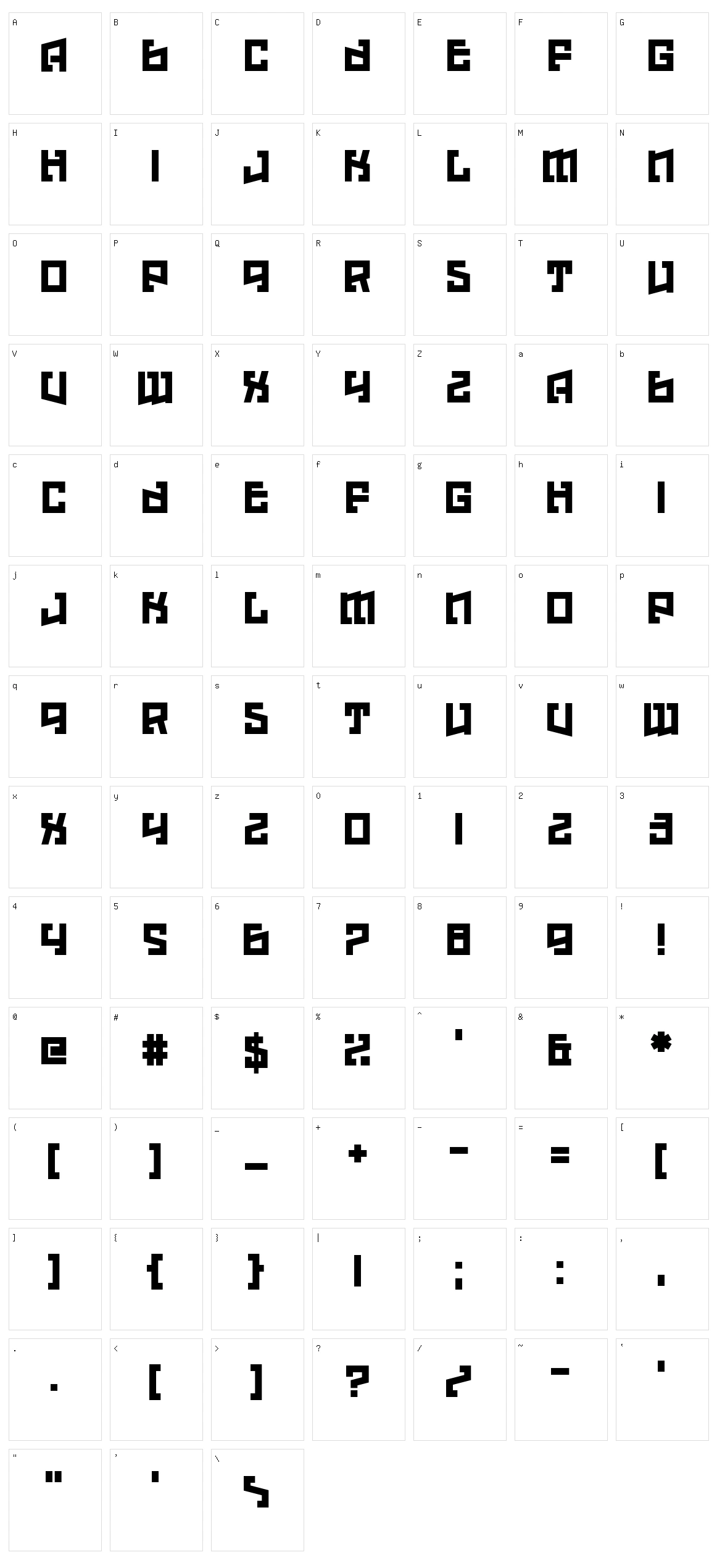 Hell Underwater Character Set