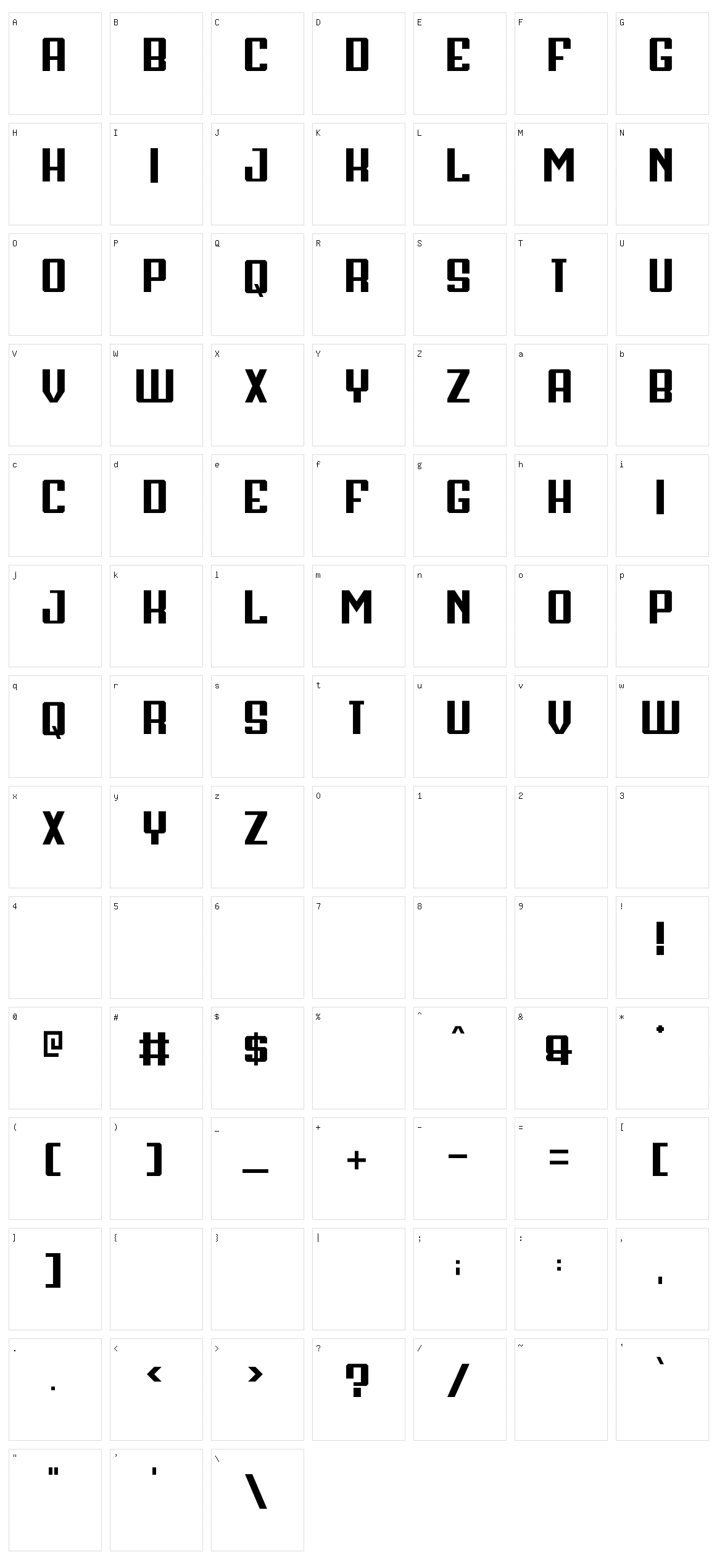 Henshin Sans Character Set