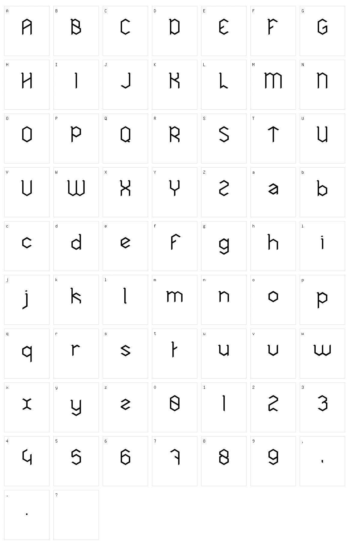 Hexa Character Set