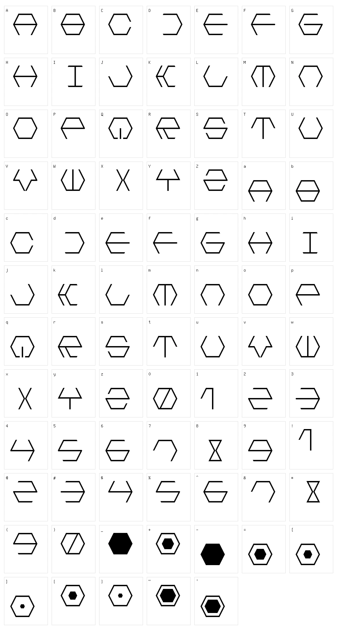 Hextremum LDR Character Set