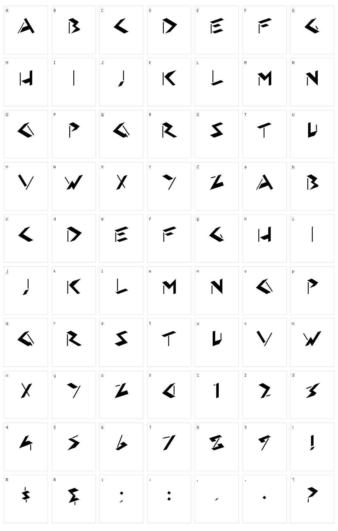 HFF Eye Sore Character Set