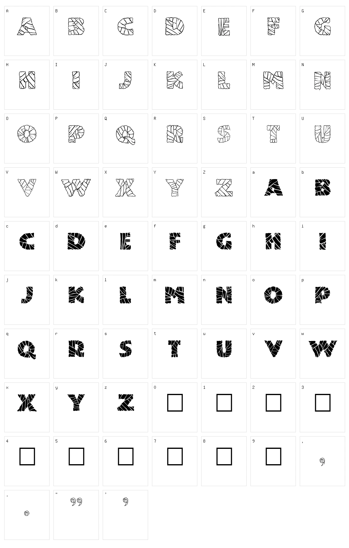 Mummified Character Set