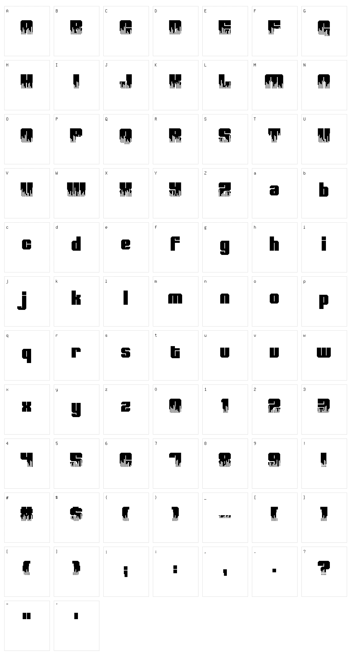 High Volume Character Set