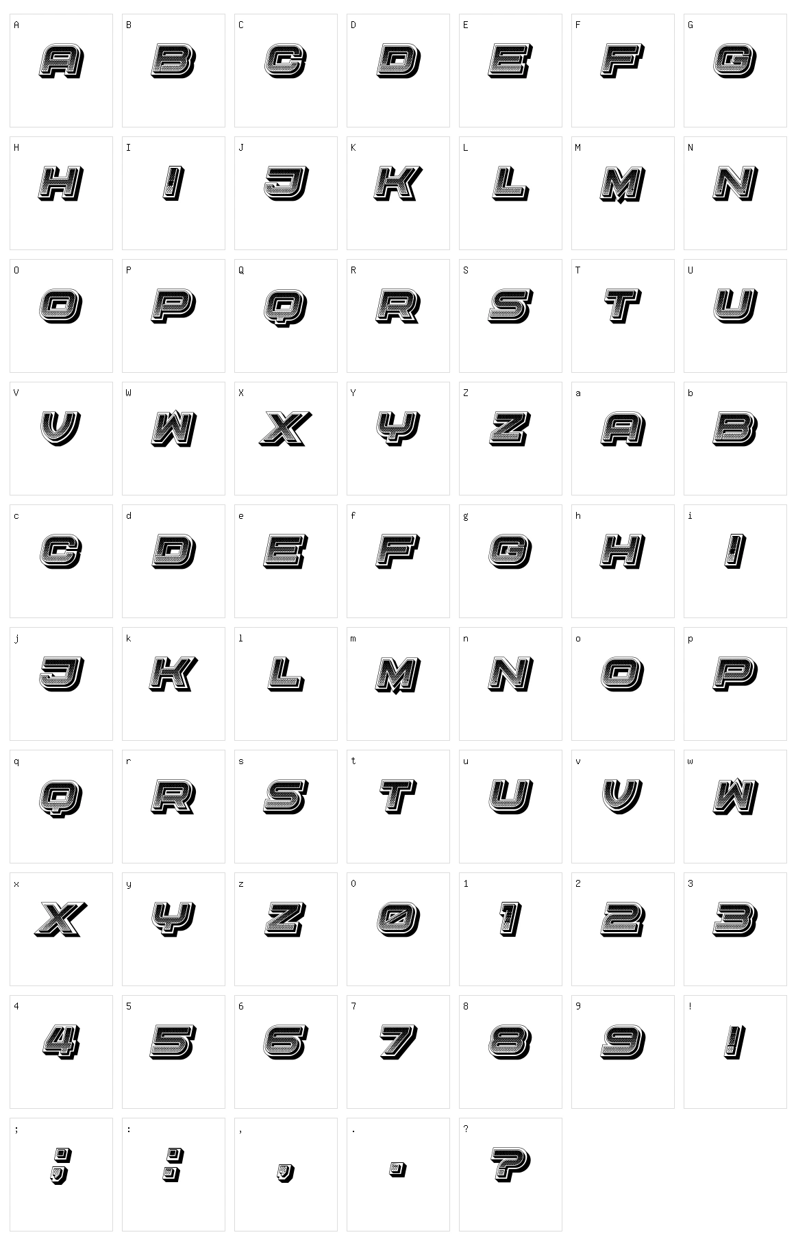 Homme Character Set