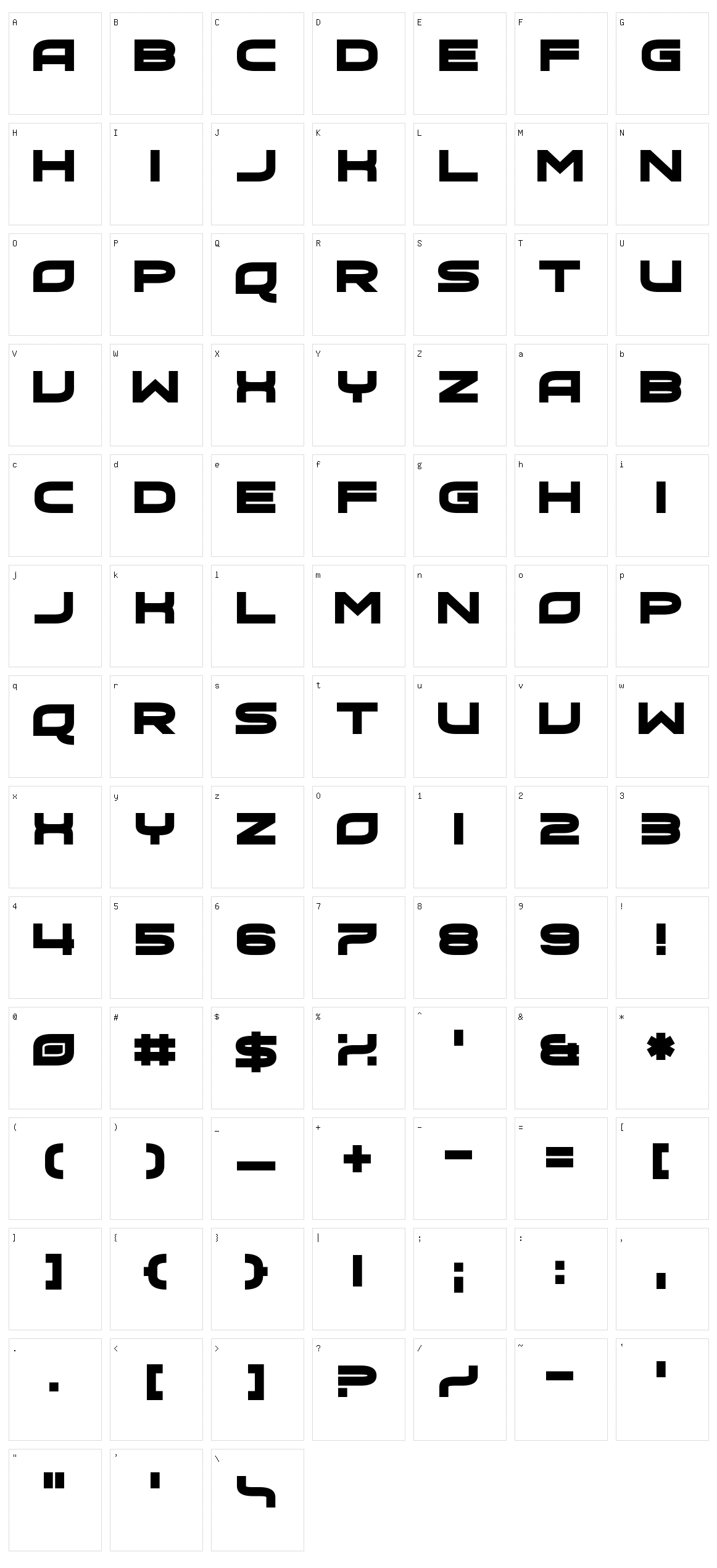 Hot Bleb Character Set