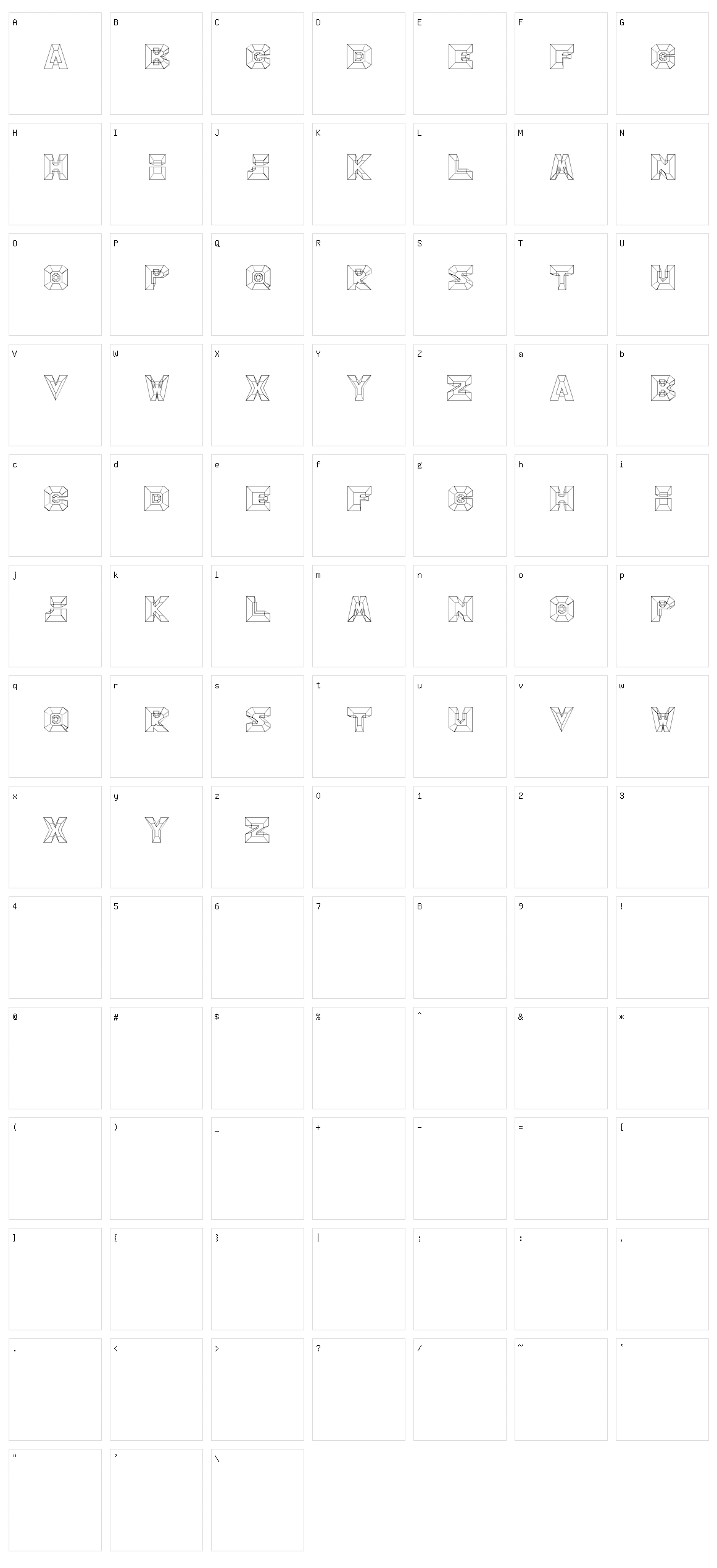 Hypertext 4D Character Set