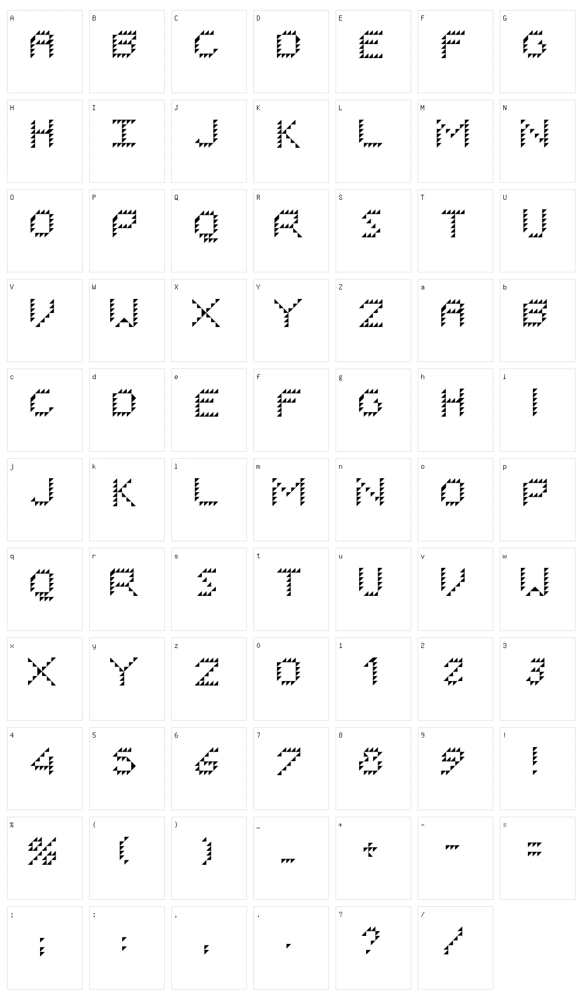 I Robot Character Set