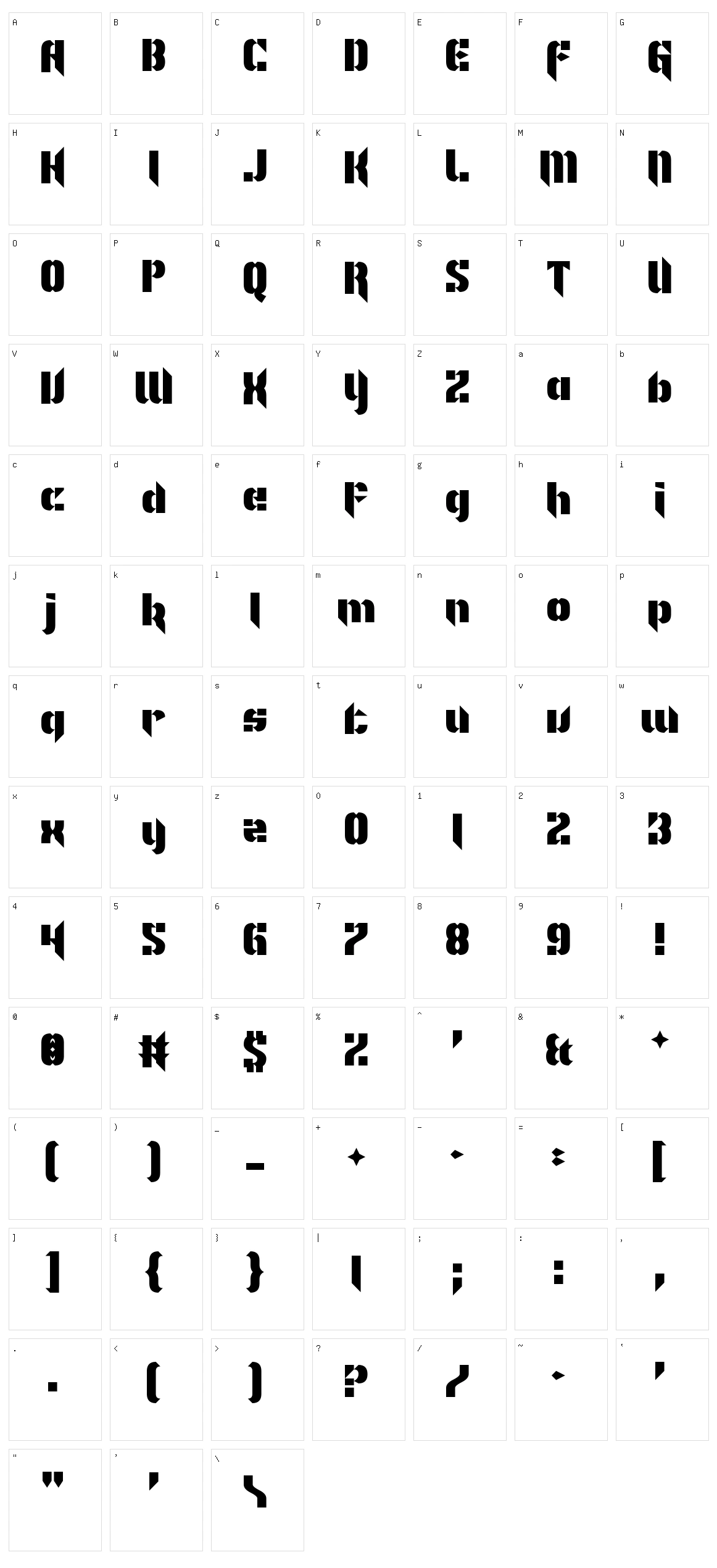 I'm Not Like Most Fonts Character Set