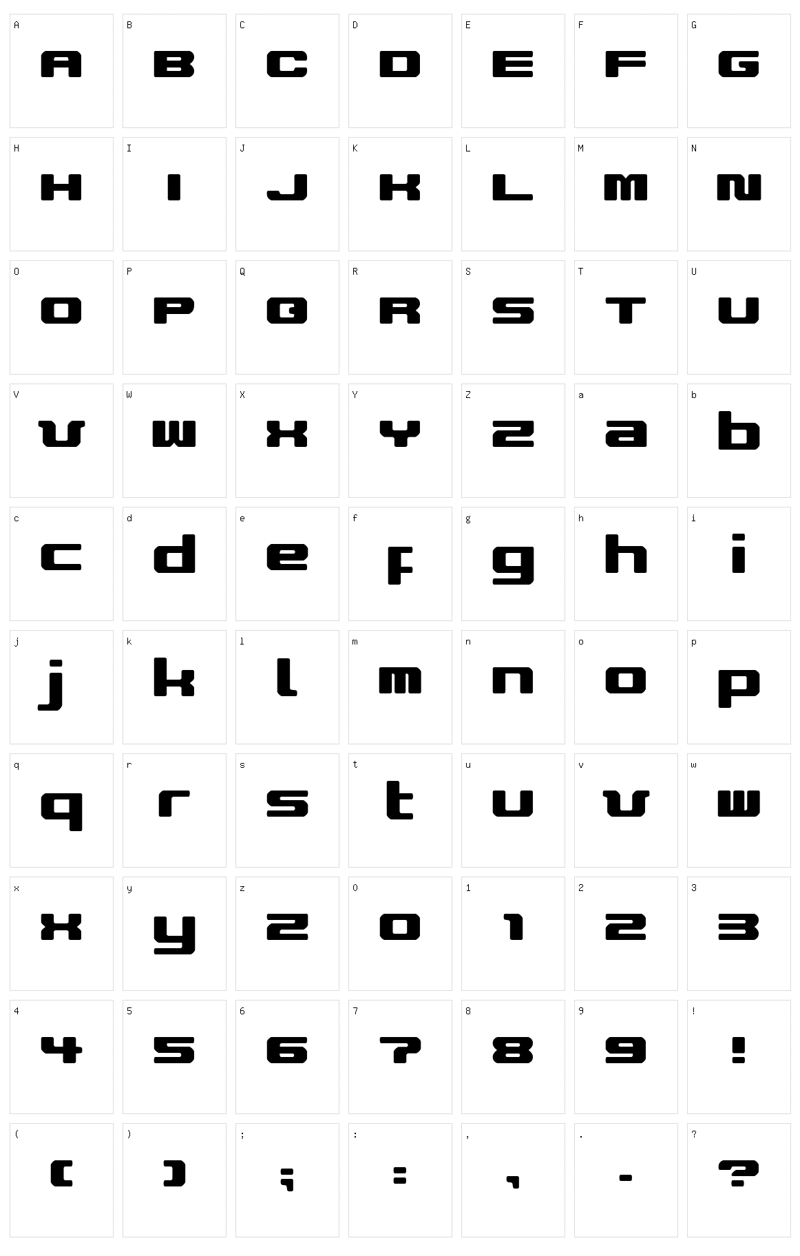 Improvise V9 Character Set