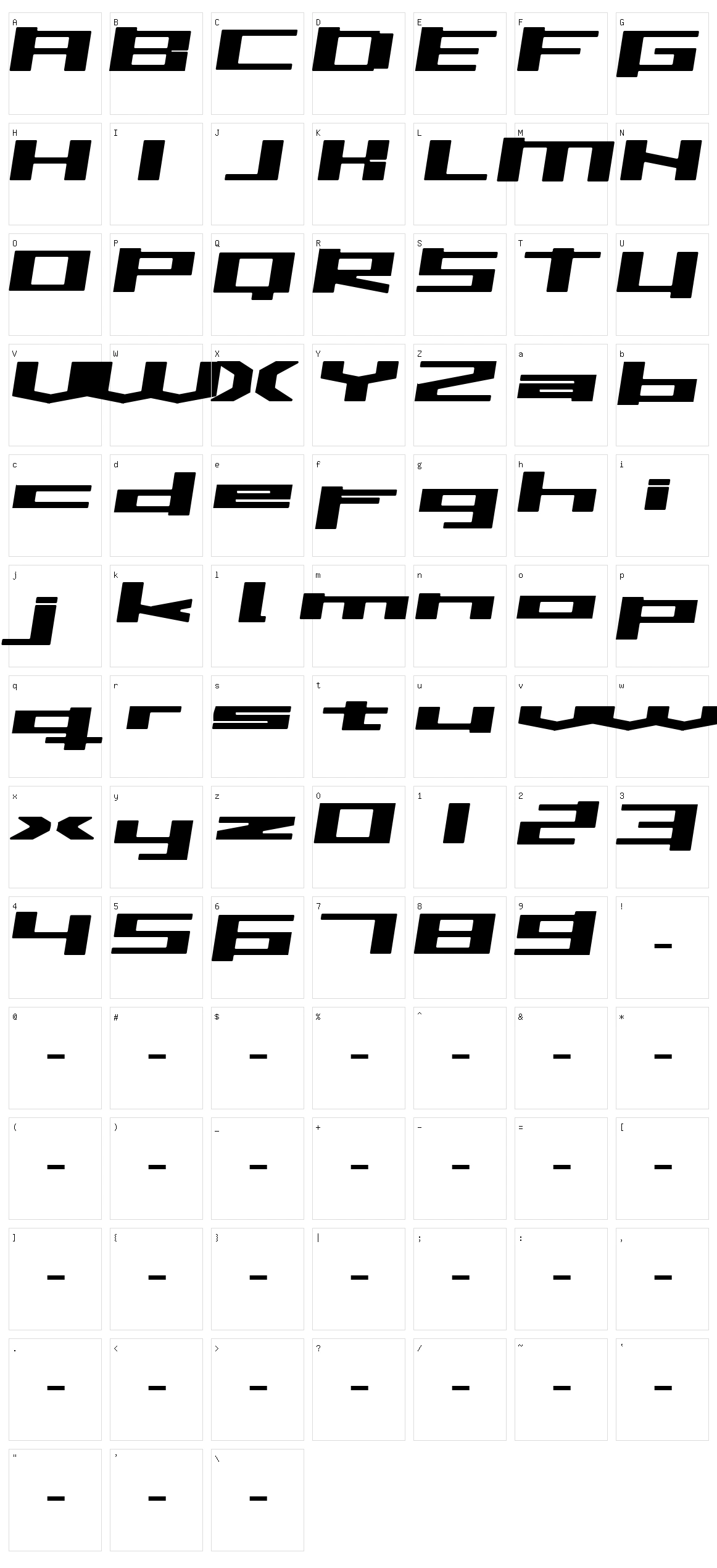 Inavel Storebror Character Set