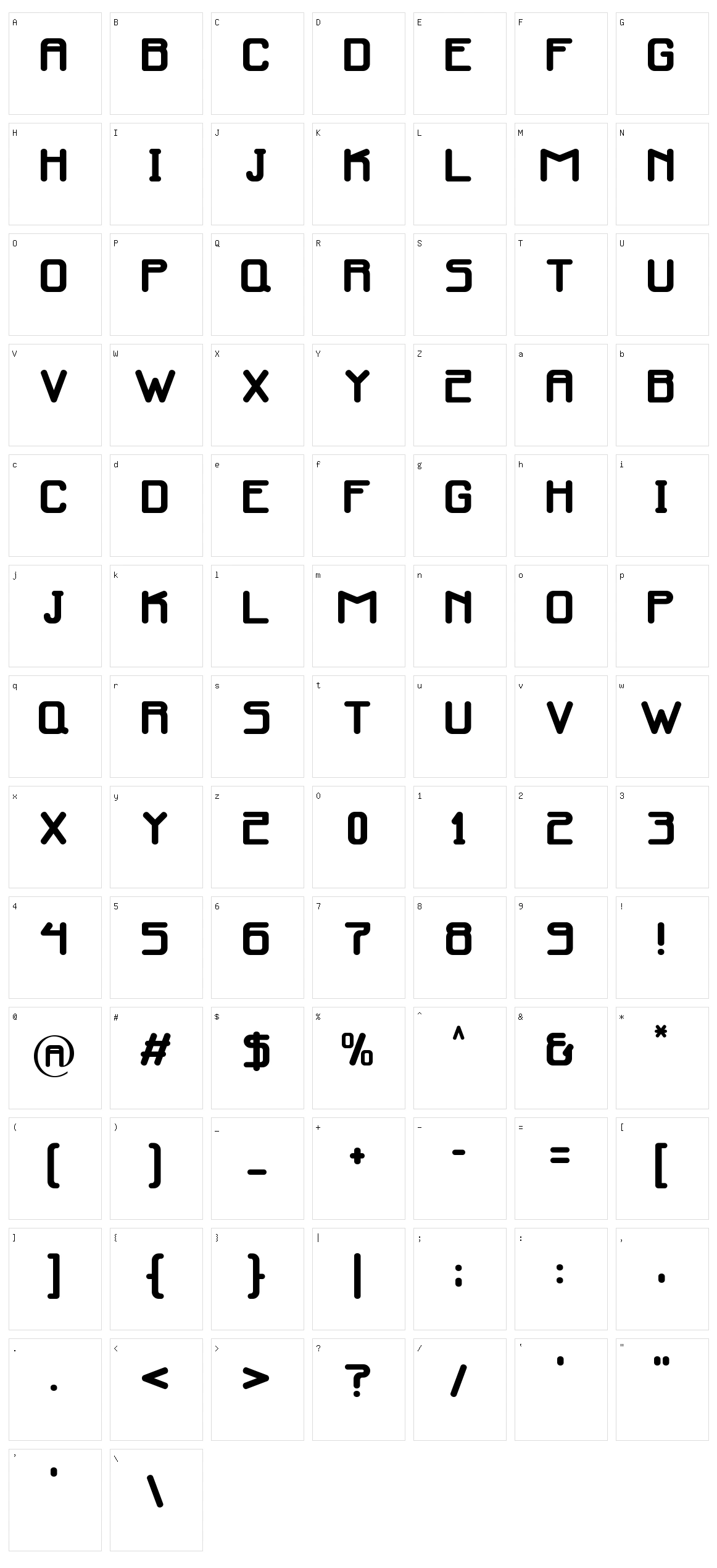 Infinity Media Character Set