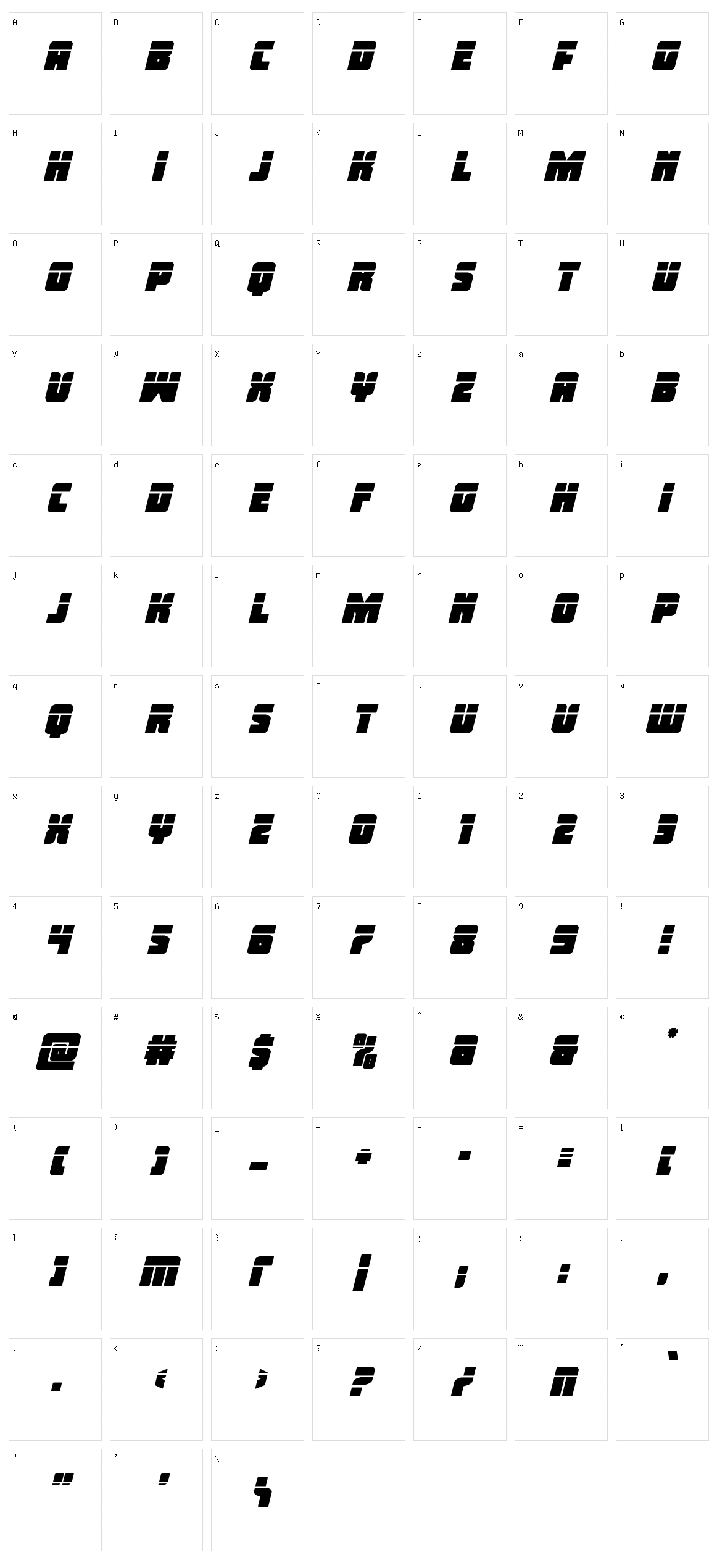 Inspector General Character Set
