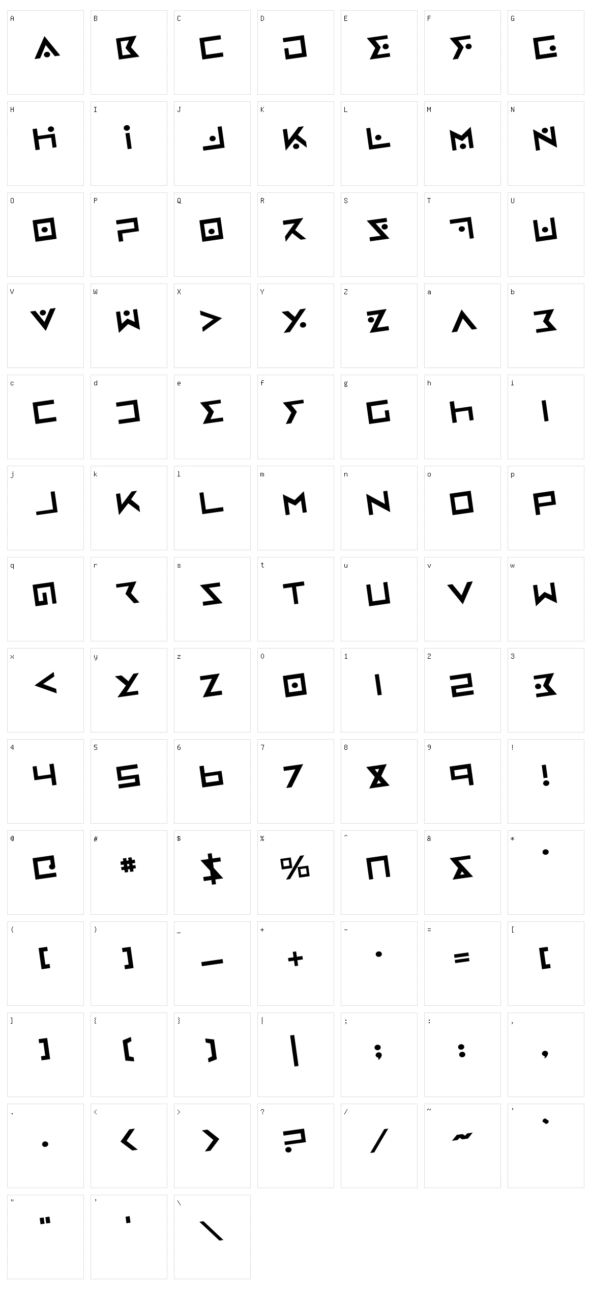 Iron Cobra Character Set