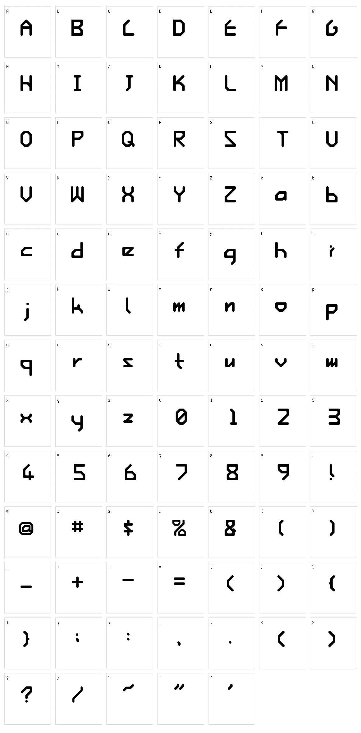 Ishi Character Set