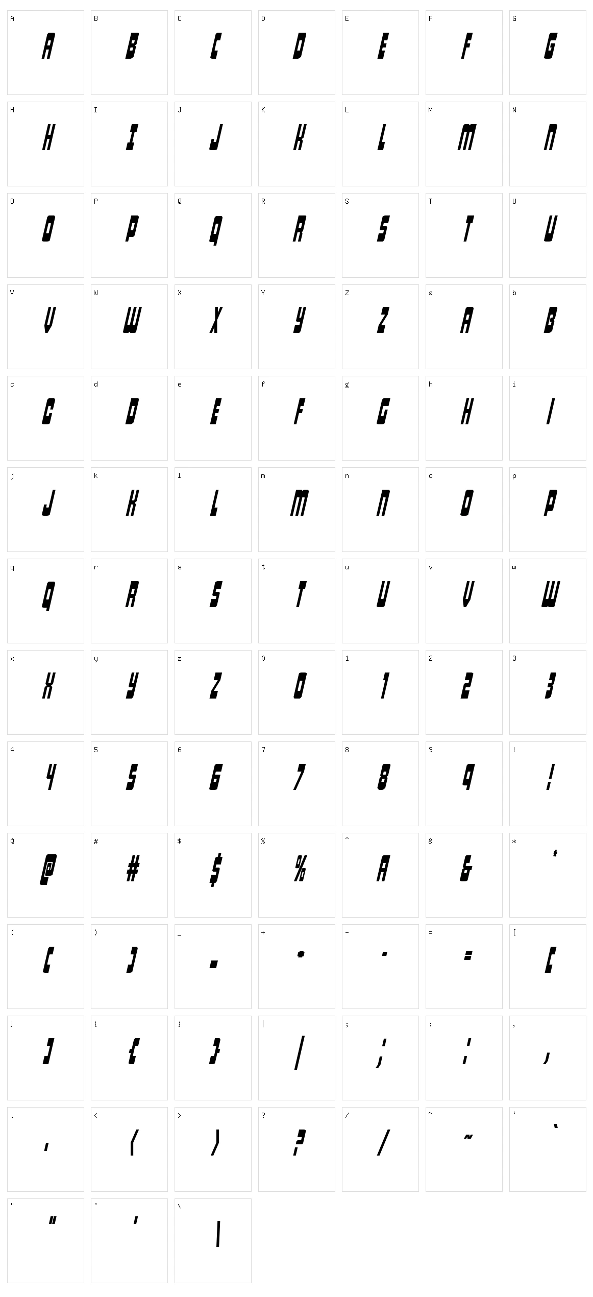 Isomorph Character Set