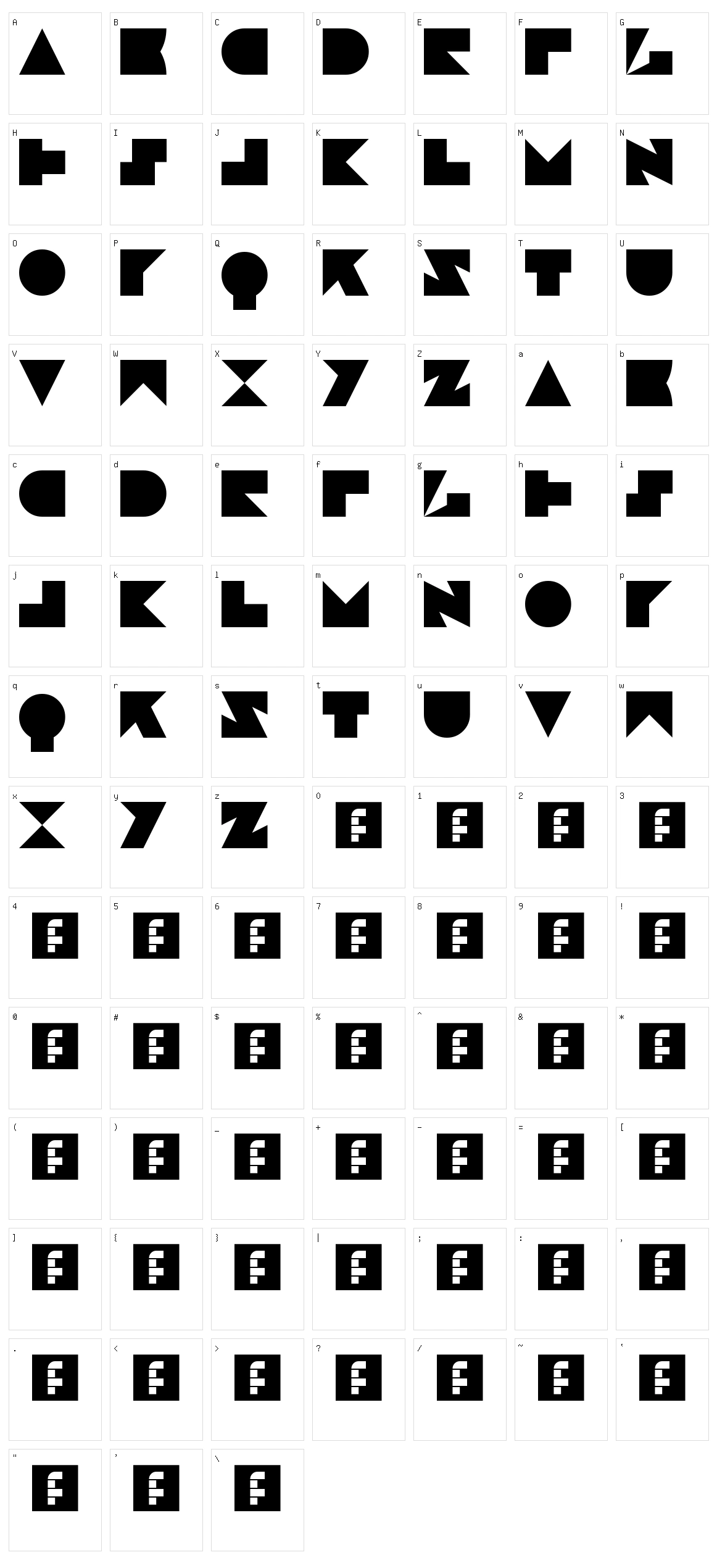 Jamstone Character Set
