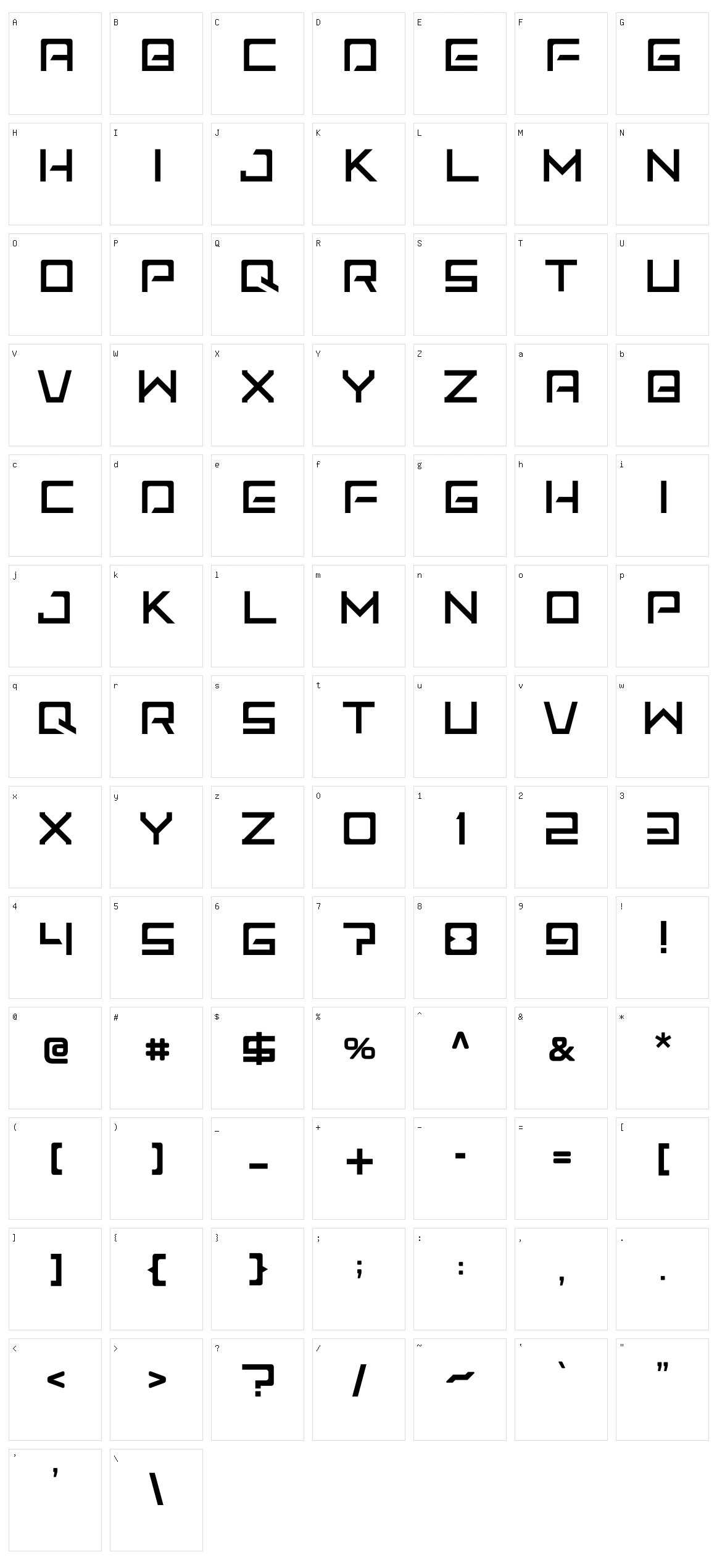 Jasmadi Character Set
