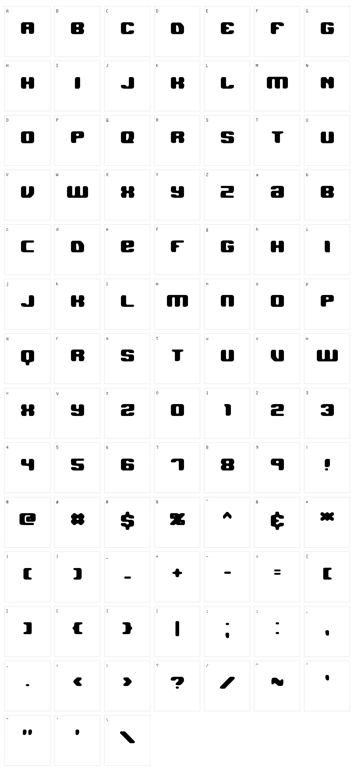 Jawbreaker Character Set