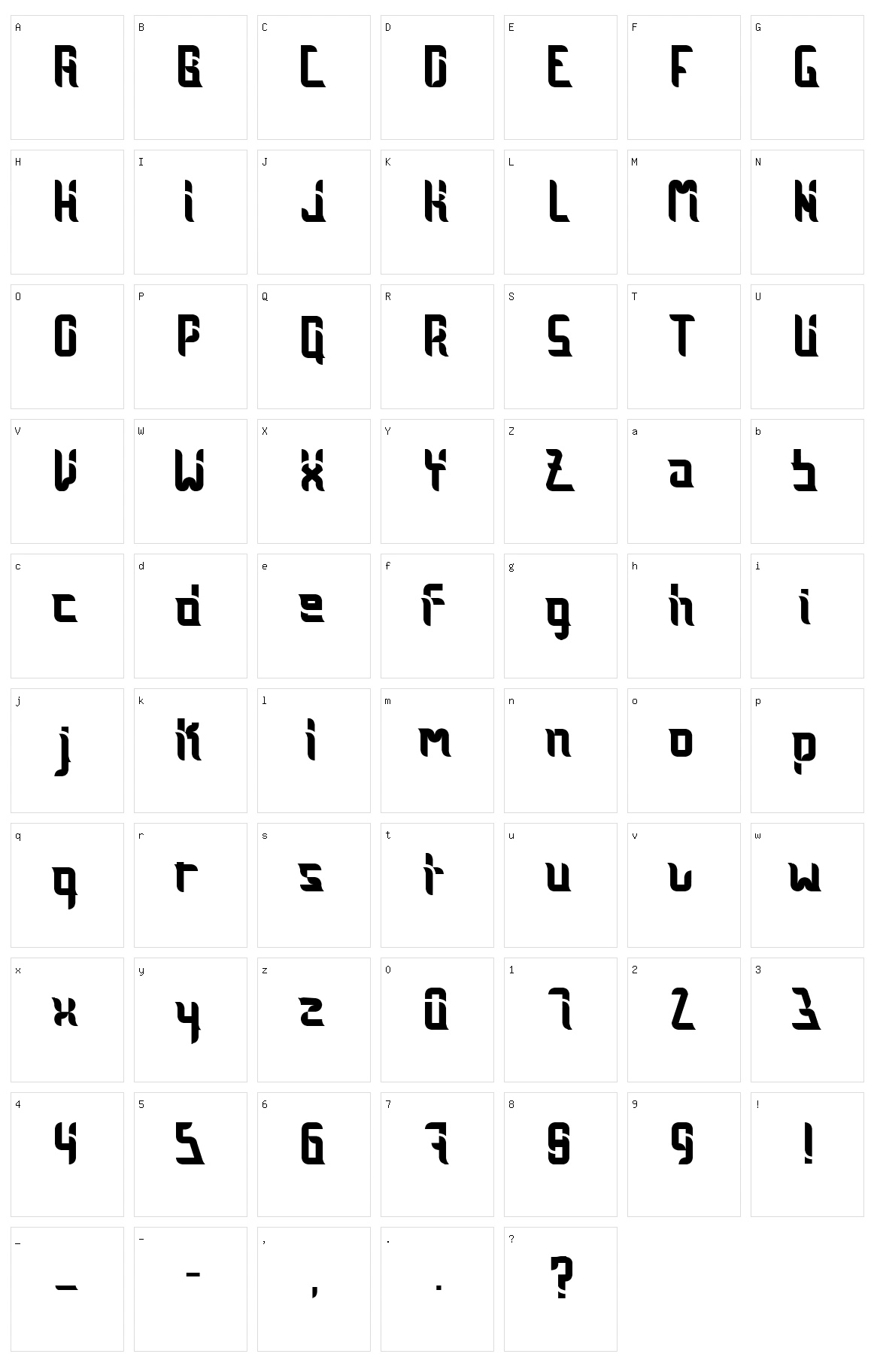 Jent Character Set