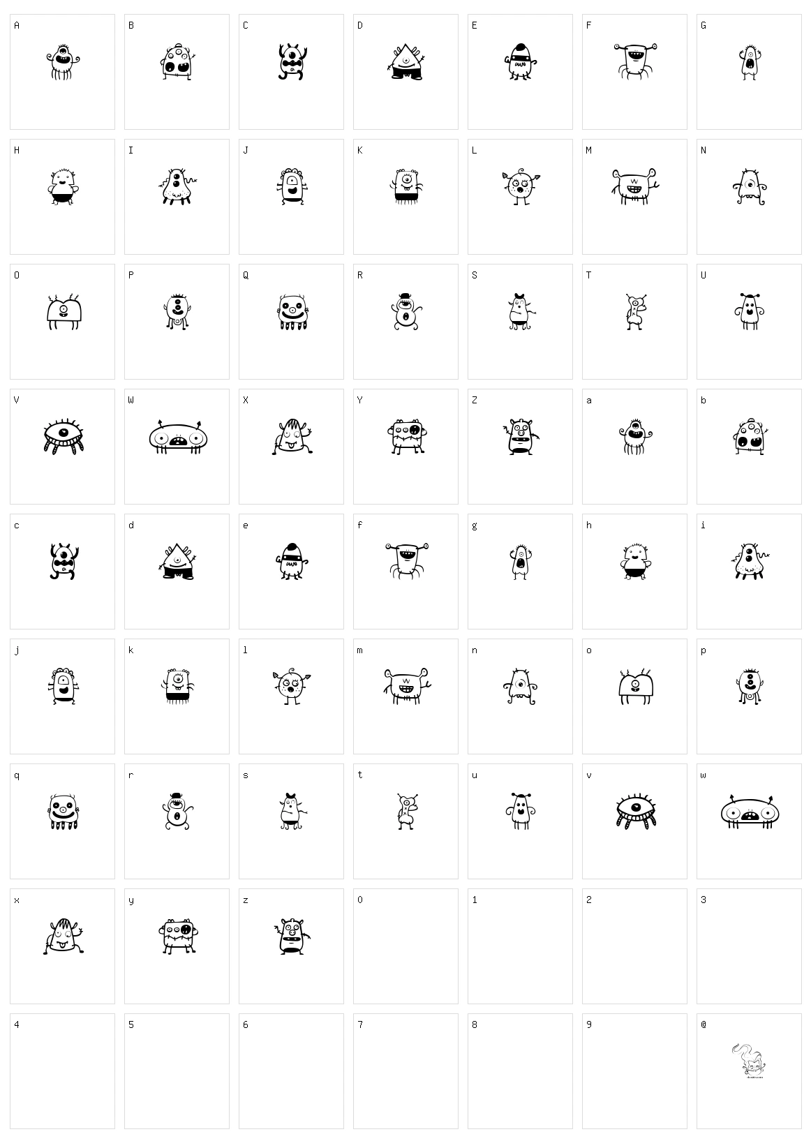 Alien Dude Character Set