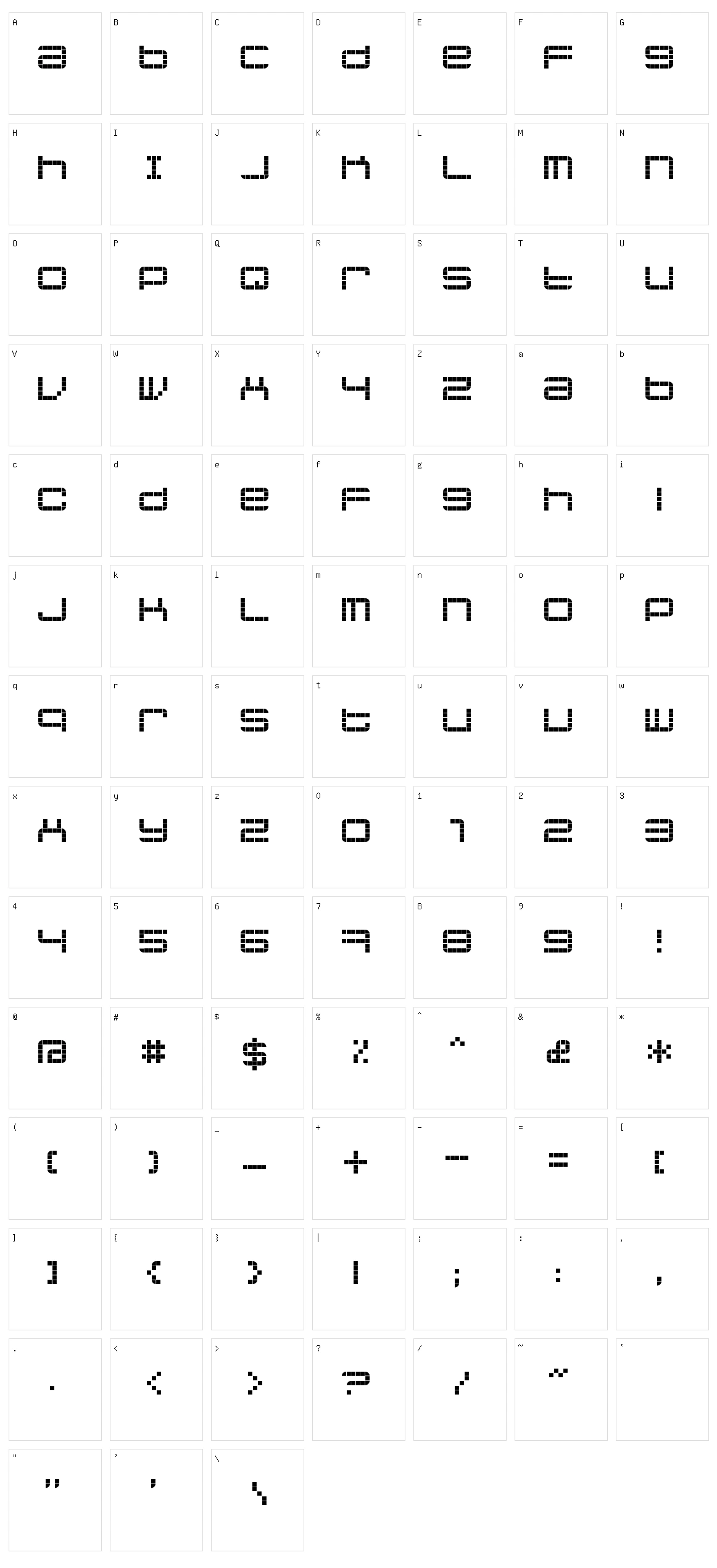 Jethose Character Set