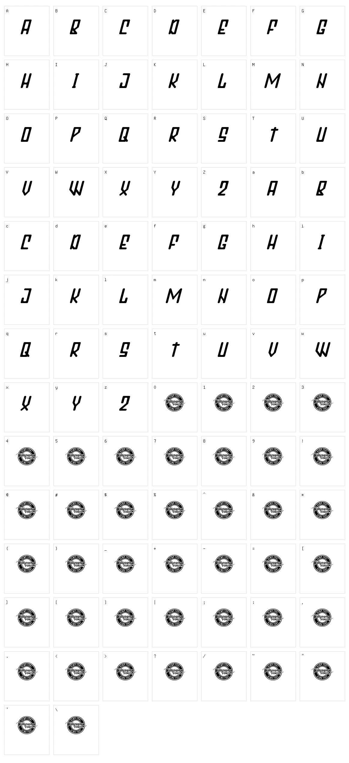 John Mike Character Set