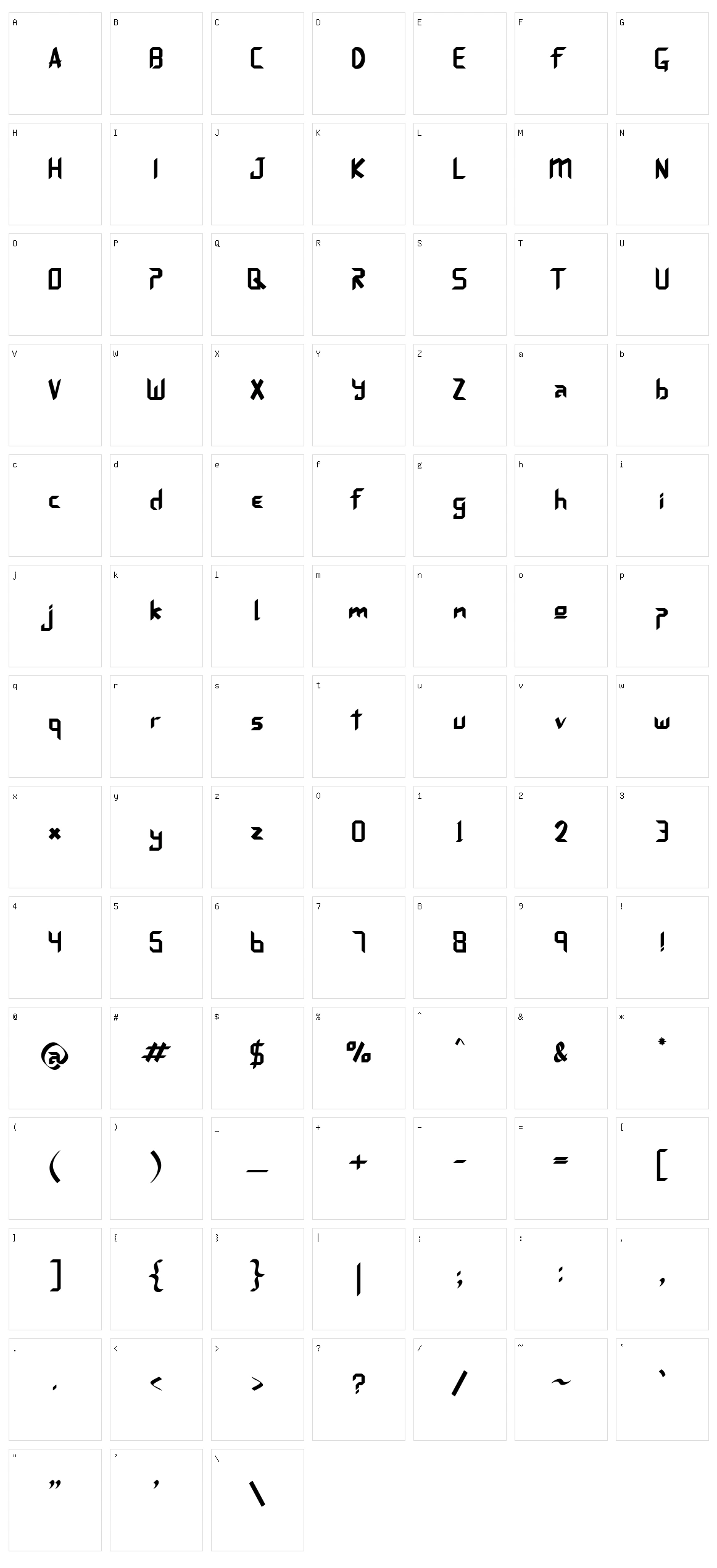 Joosepi Character Set