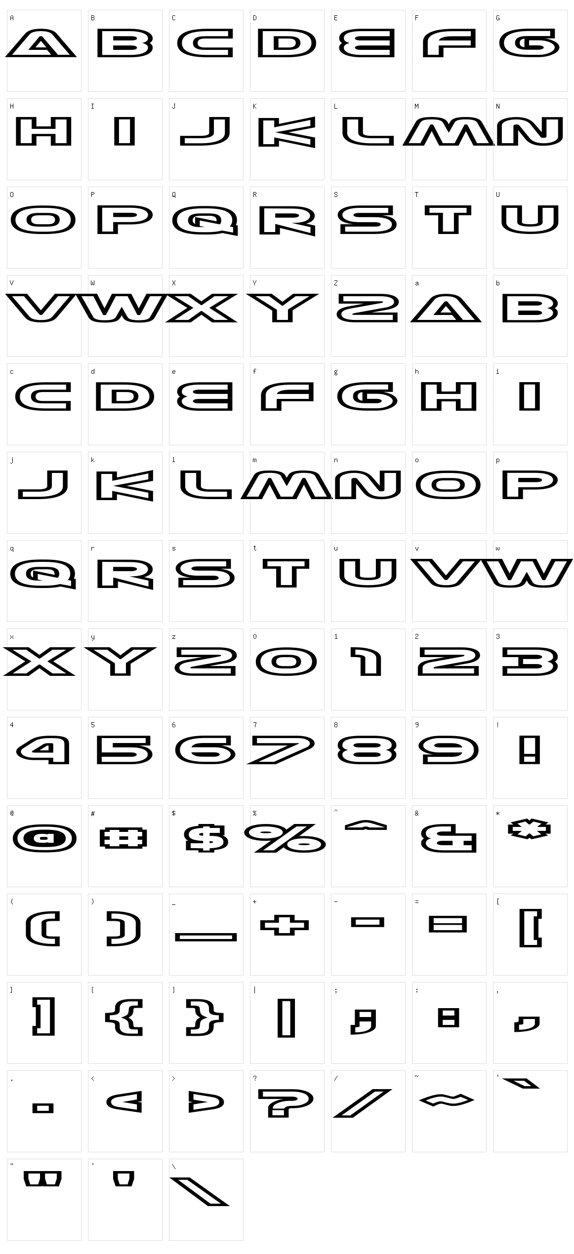 Joy Circuit Character Set