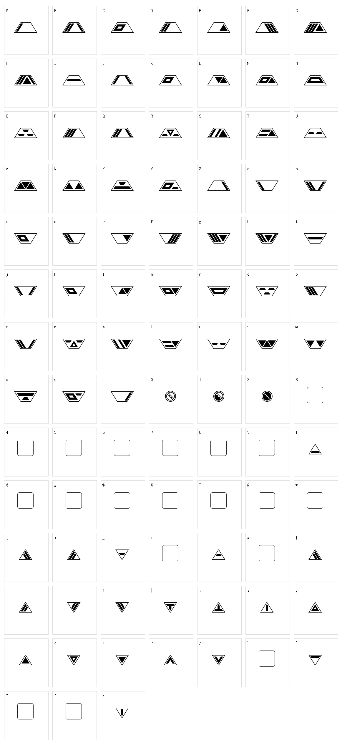 Gobotronic Character Set