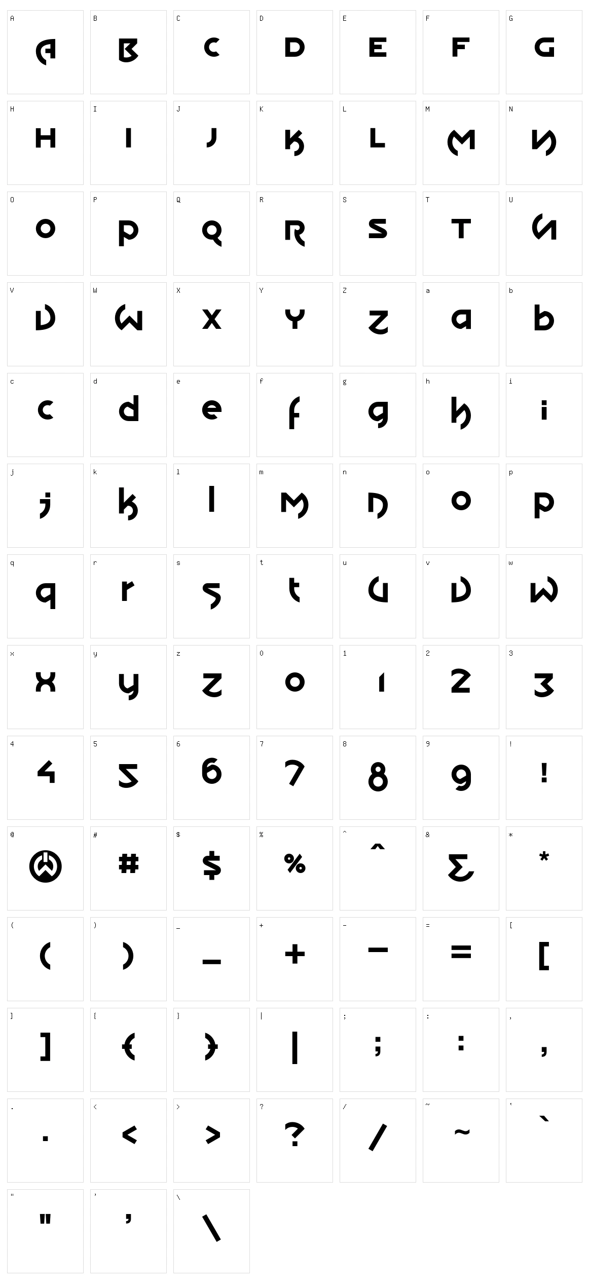 KD William Character Set