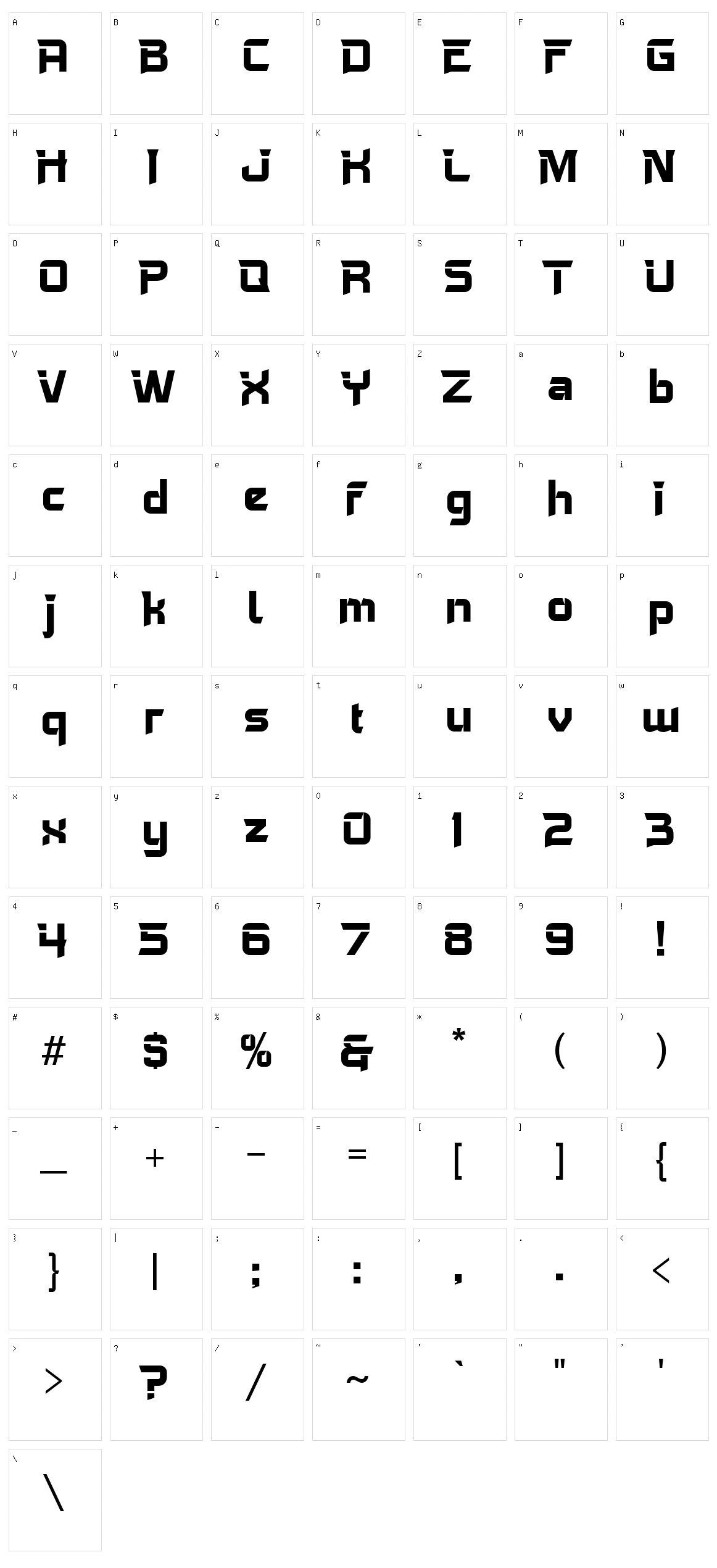 Ketsana Character Set