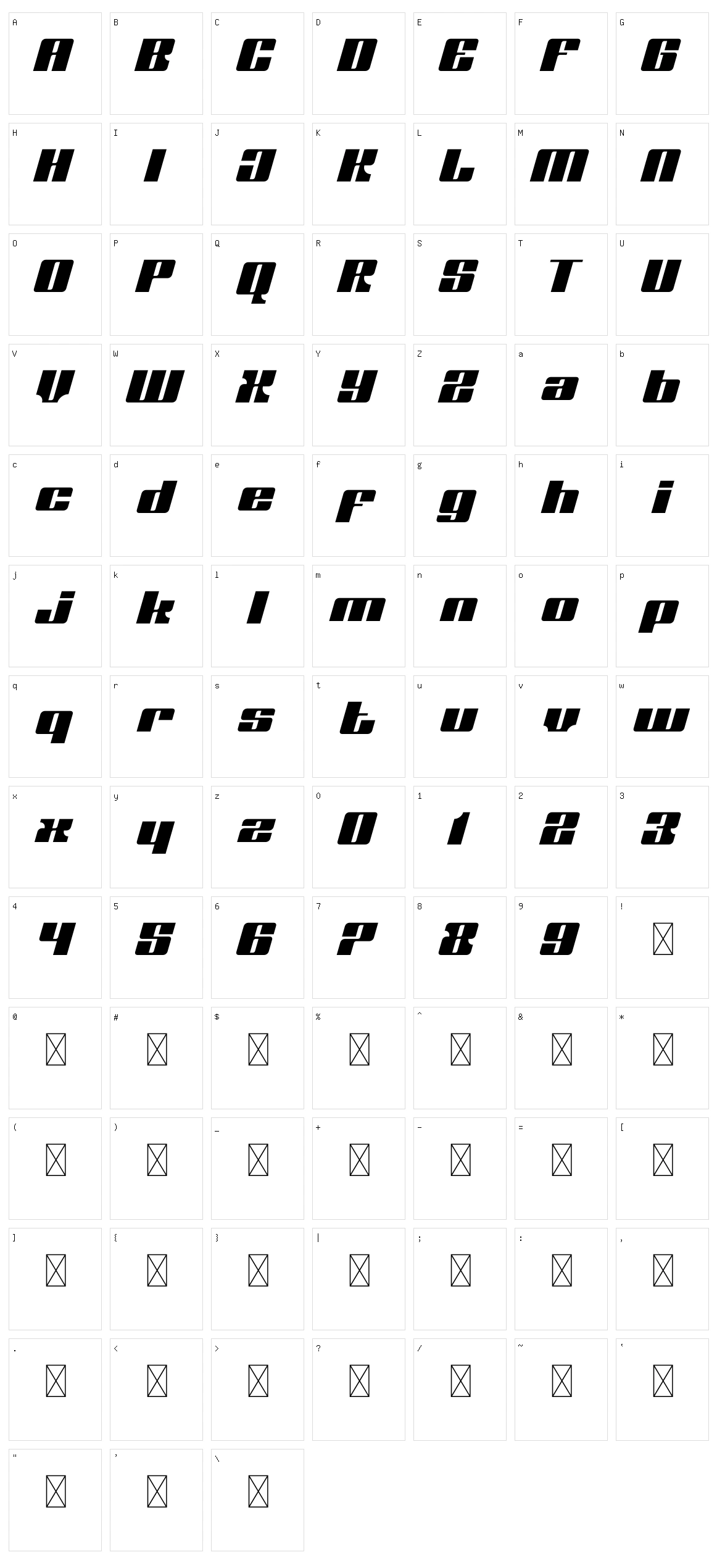 Kimura Character Set