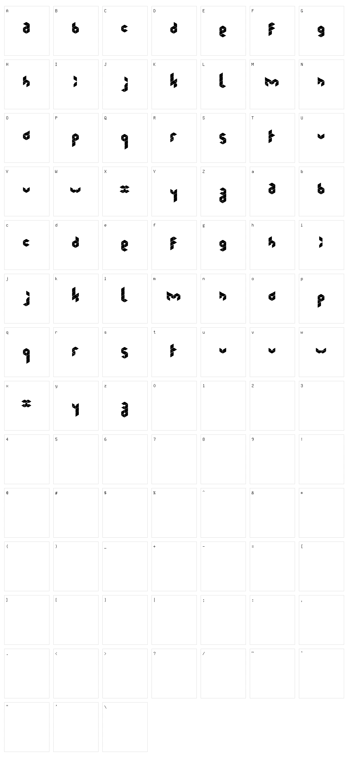 Kubrubi Character Set