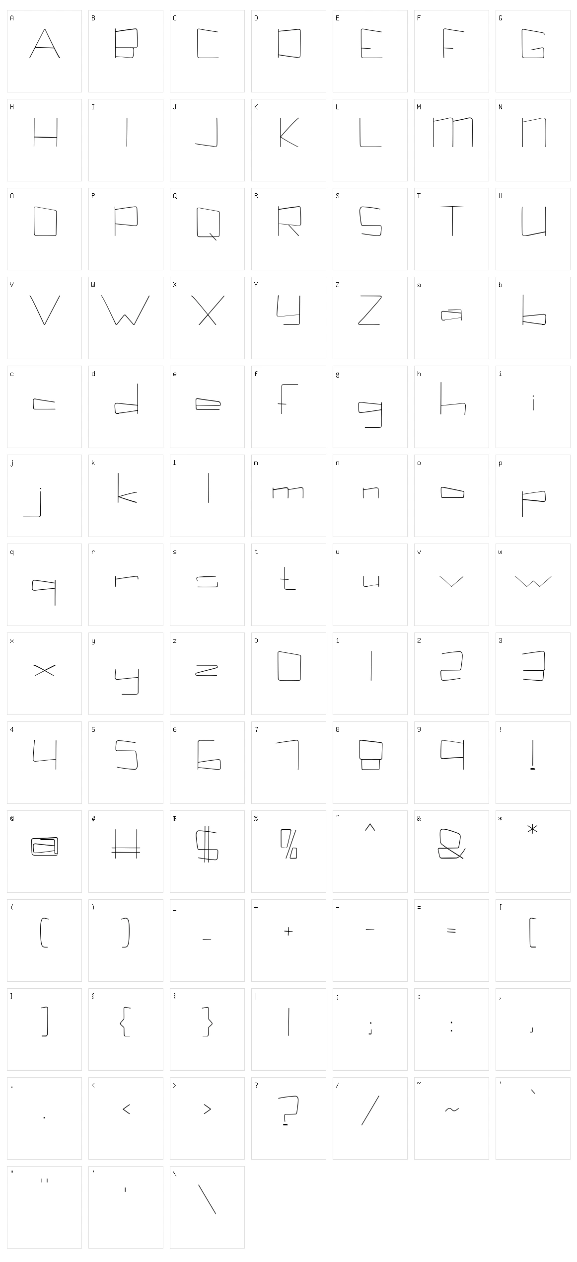 Kuppel Character Set