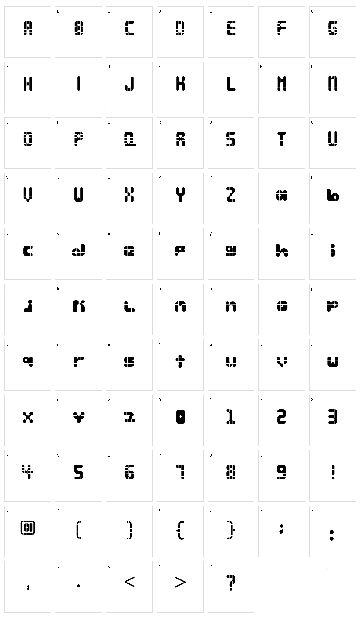 Lala Bauhaus Character Set