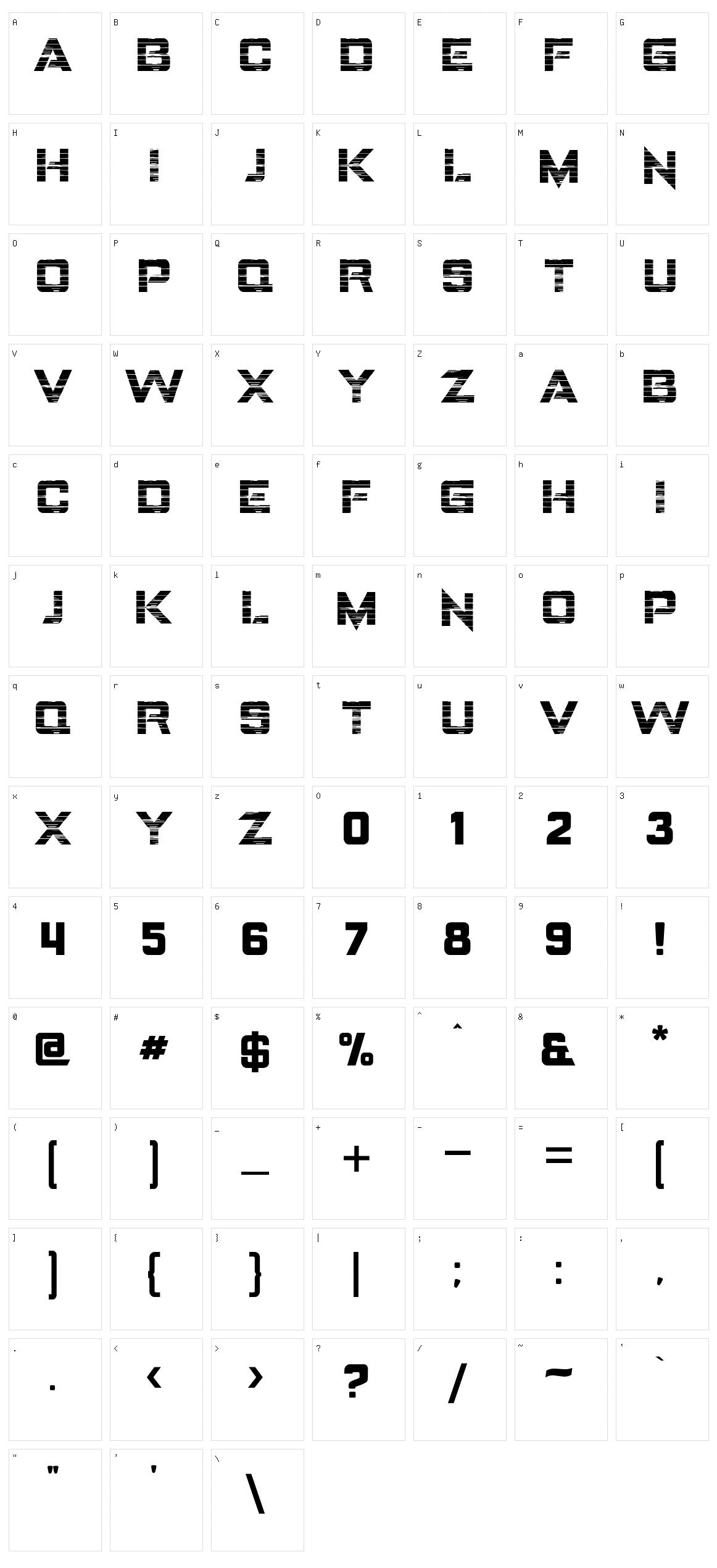 Landepz Character Set