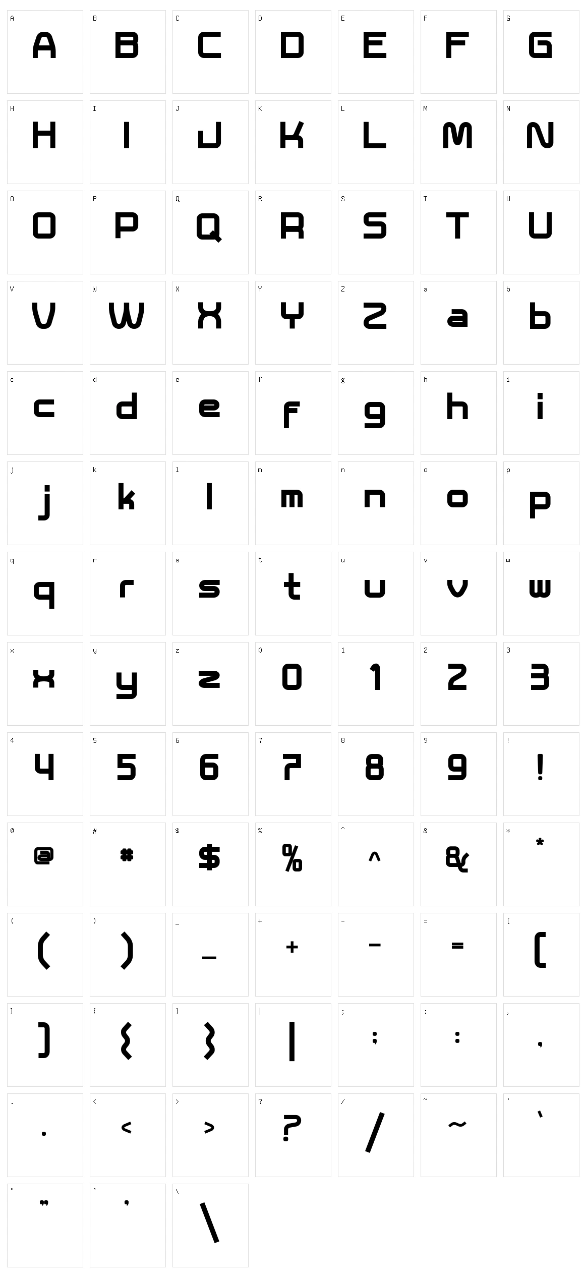 Laura Character Set