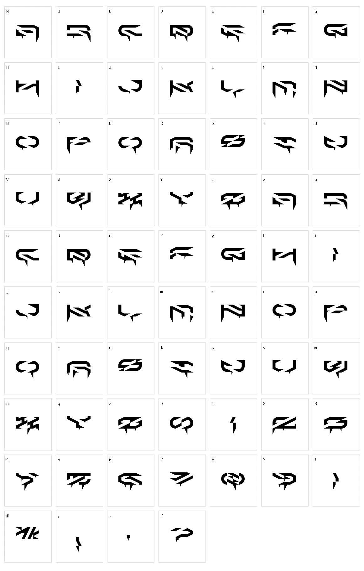 LDR#6 Character Set