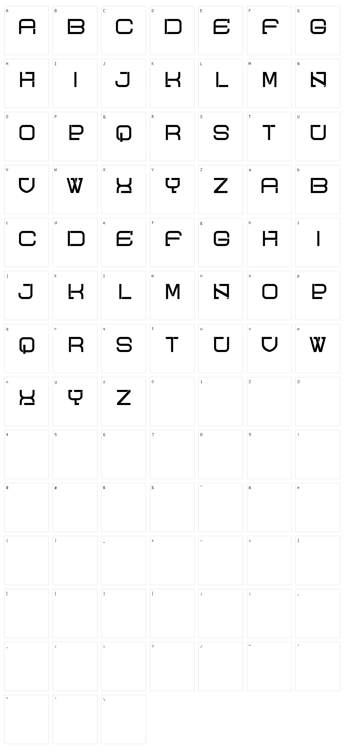 League Character Set