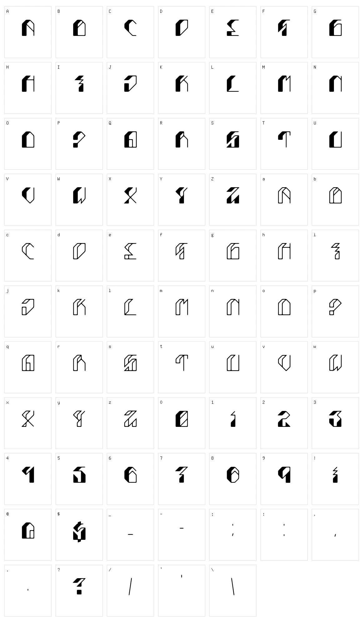 Leptoc Character Set