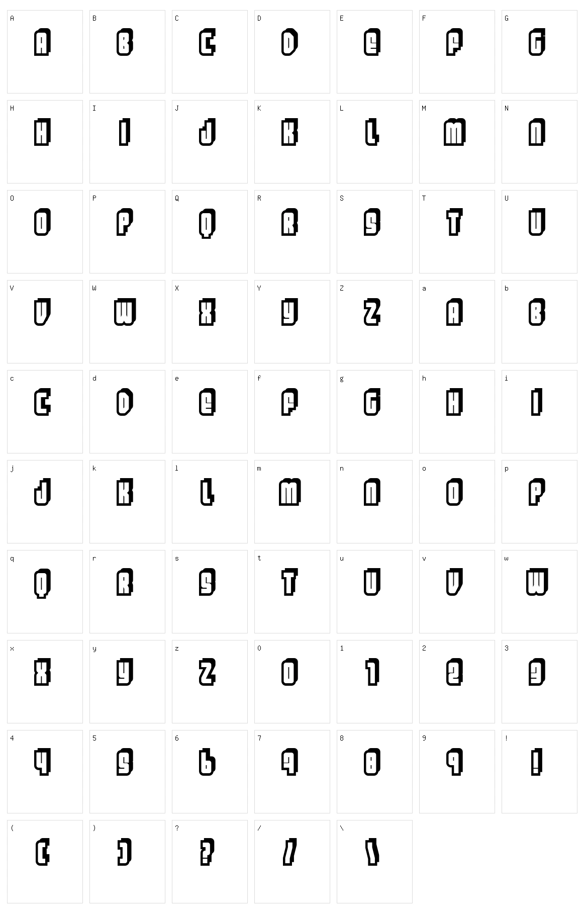 Letters Character Set